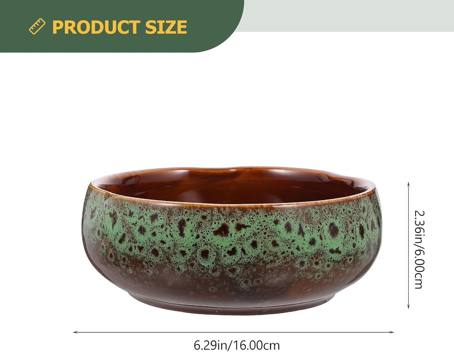 Happyyami Hydroponic Water Planter Pot Ceramic Succulent Bonsai Pot Water Lily Narcissus Planting Bowl Flowerpot Container Garden Decoration ( Style b )