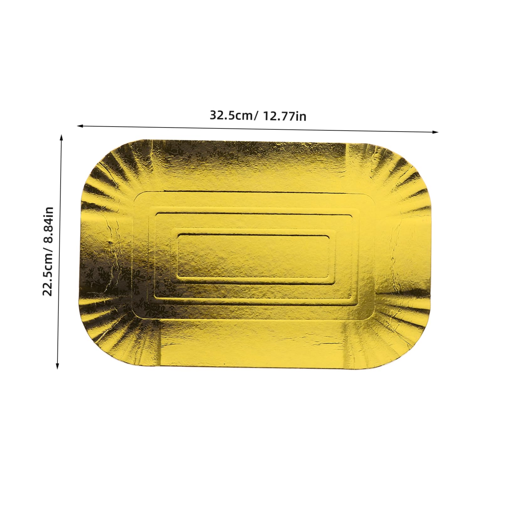 Gatuida Assiettes Jetables Dorées en Papier Aluminium, Lot de 10 | Design Uni, Qualité Alimentaire, pour Banquet et Réception, Format Pratique pour Service de Table