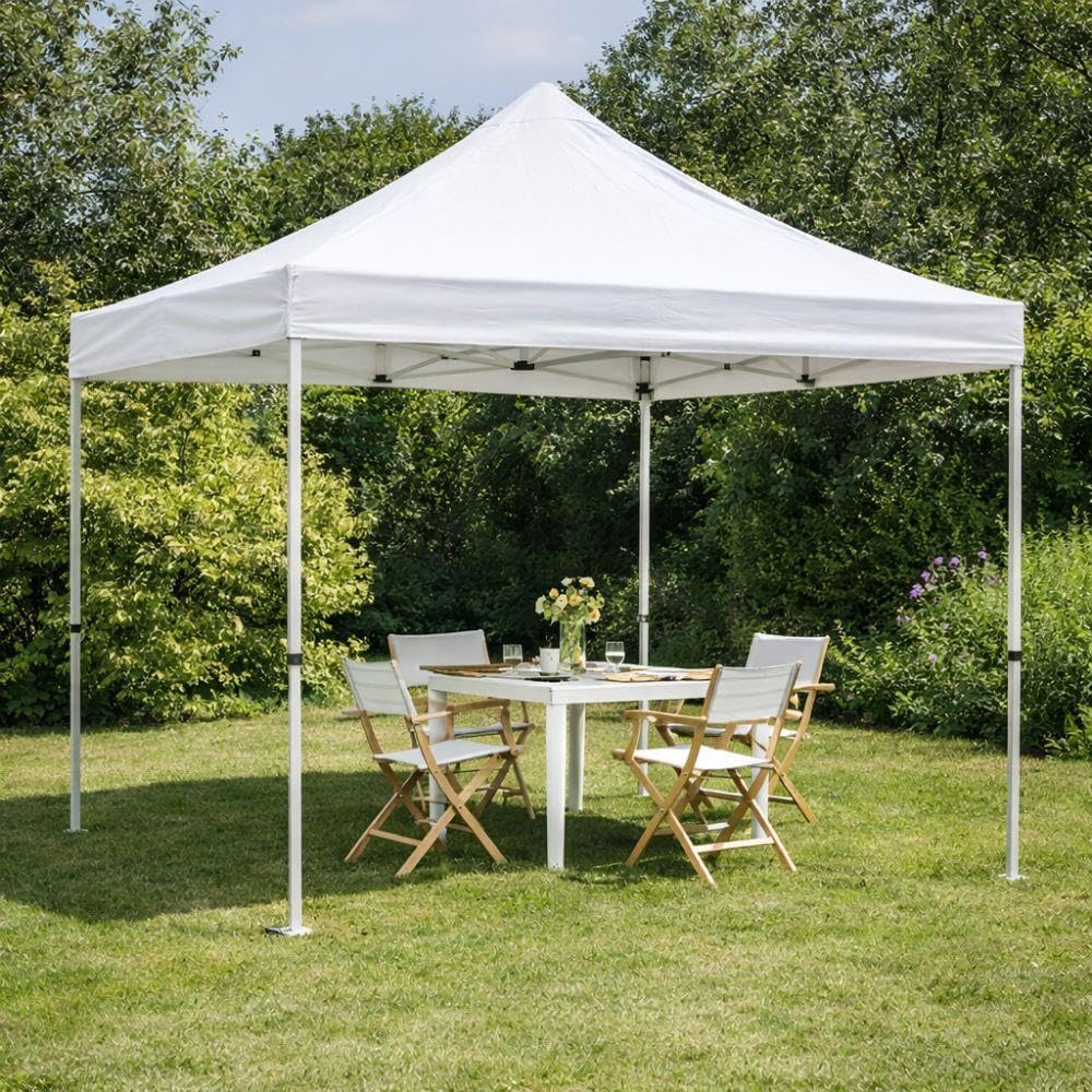 Gardenia Gazebo 3x3 Pieghevole a Fisarmonica EasyFlex Panna