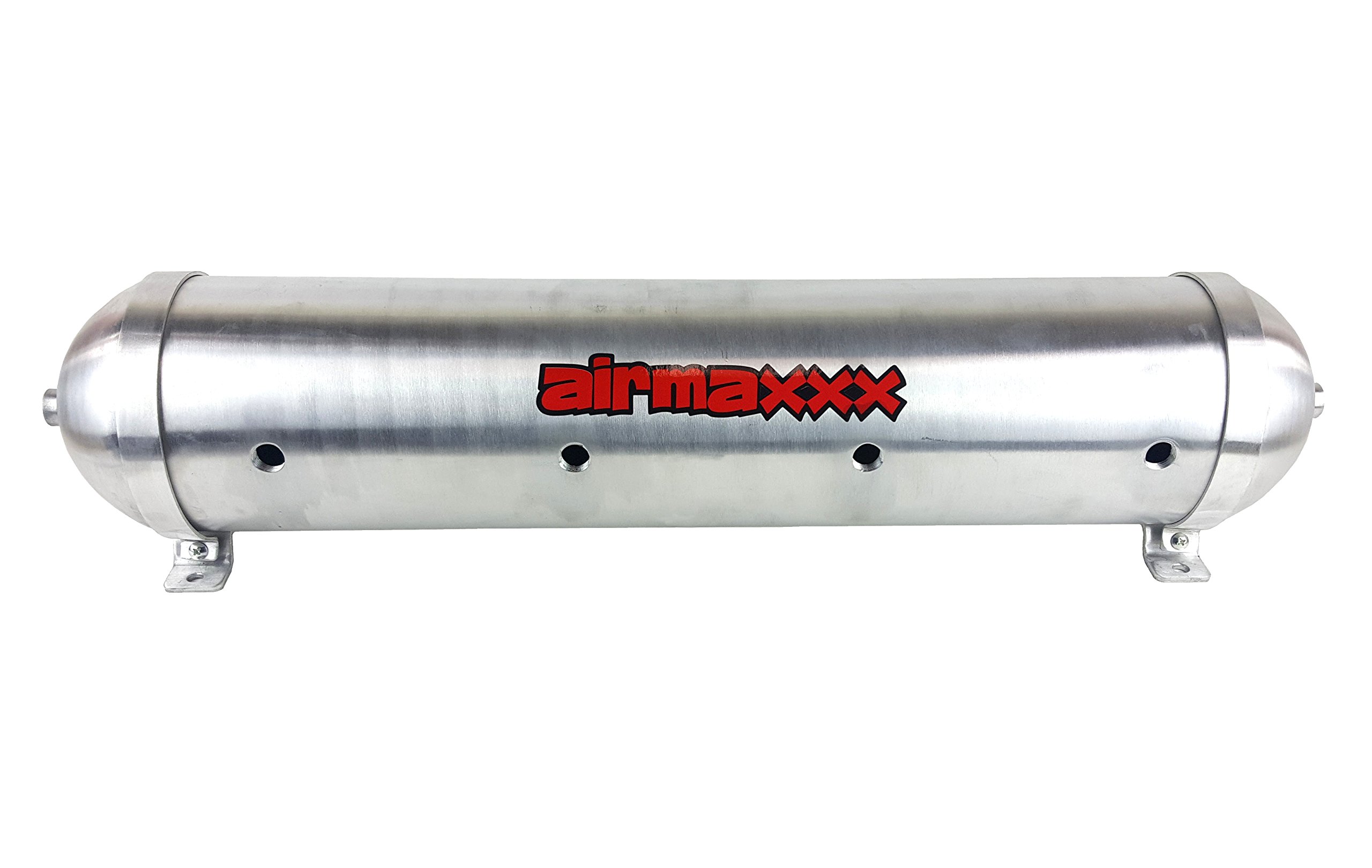 airmaxxx 5 Gallon Raw Seamless Aluminum Air Tank – 9-Port 250 PSI 33"