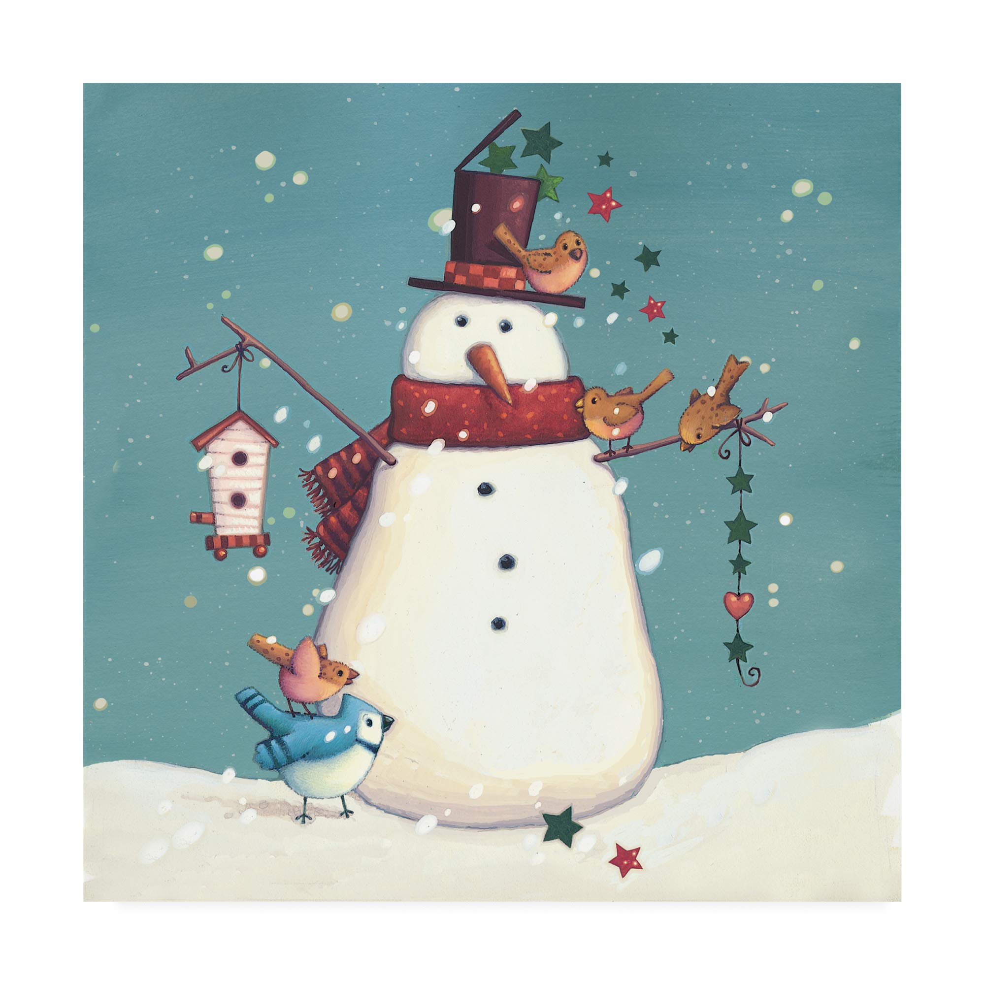 Trademark Fine Art Folk Snowman I by Viv Eisner, 18x18