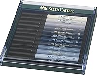 Vista 6 de Faber-Castell Art & Graphic Pitt Artist Pen Brush India Ink Pen, tonos básicos, juego de 12, para arte, manualidades, dibujo, bocetos, hogar