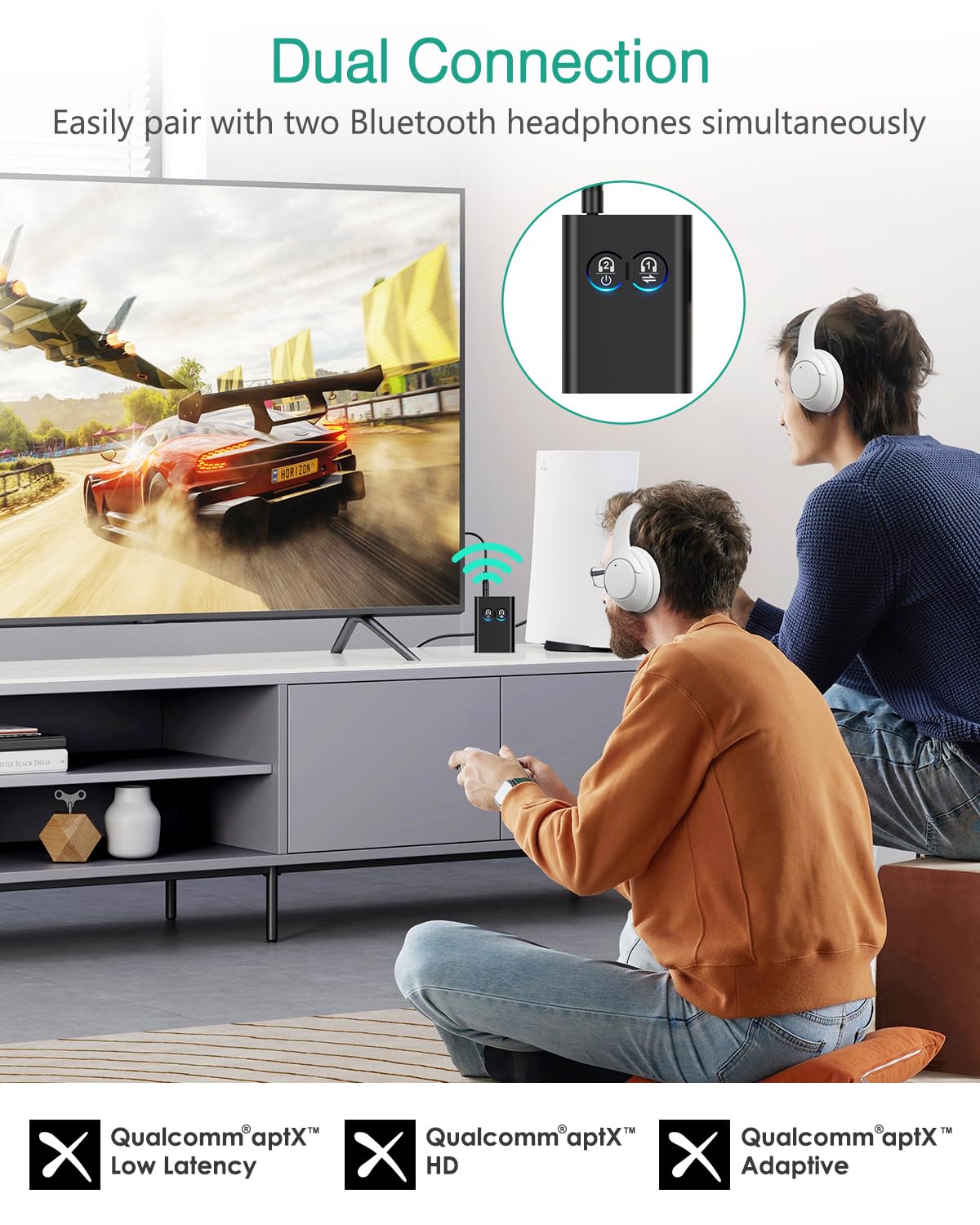 Adaptateur Bluetooth ORIA 5.2 - Émetteur/Récepteur Pour TV Et Casque