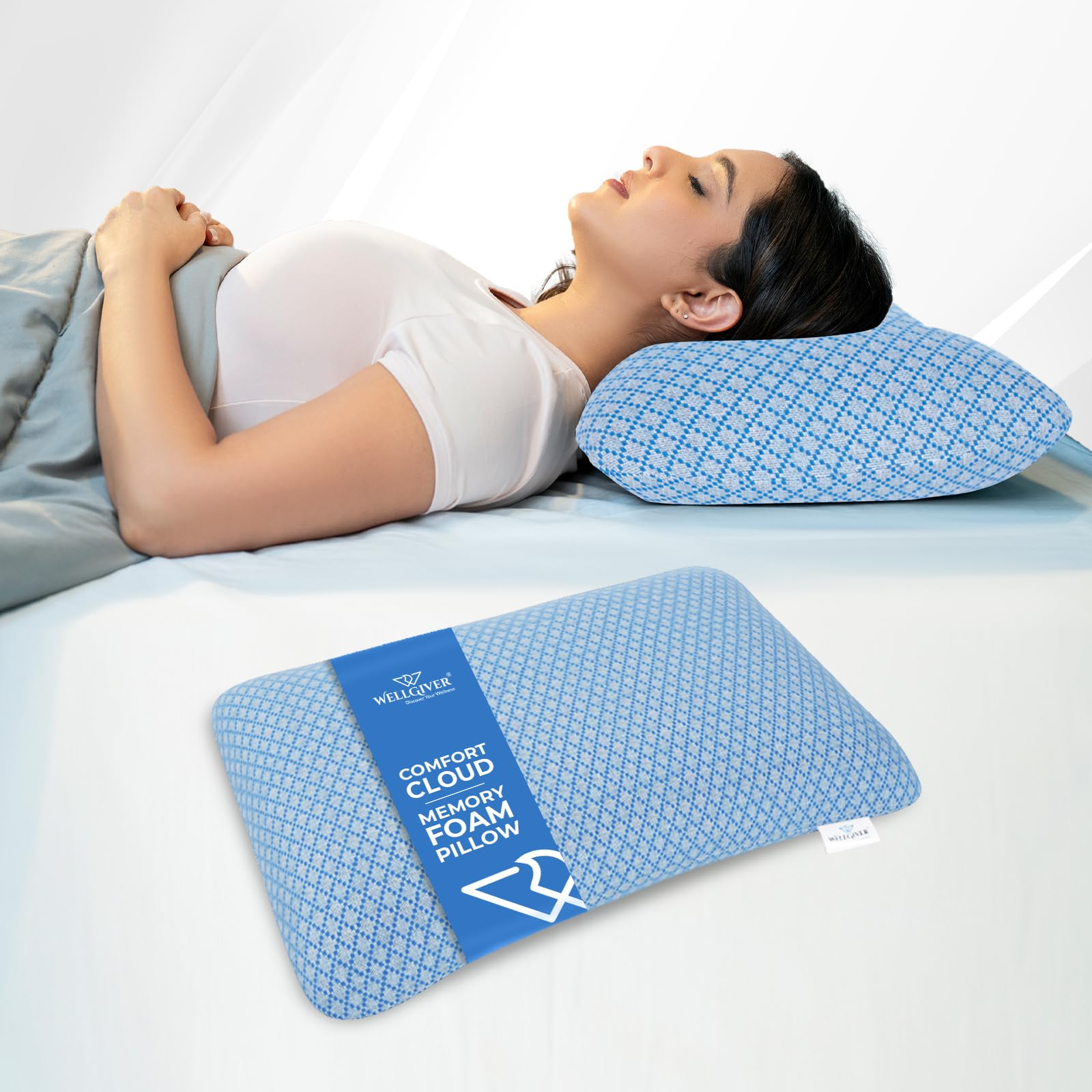 WELLGIVER Ergonomic Memory Foam Pillow – best pillow for back pain