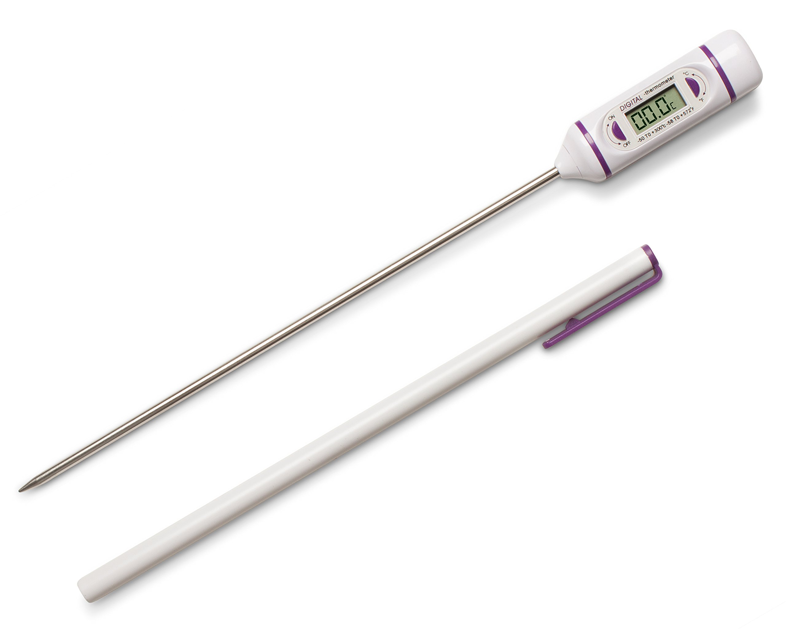 SP Bel-Art, H-B DURAC Calibrated Electronic Stainless Steel Stem Thermometer, -50/300C (-58/572F), 197mm (7.75 in.) Probe (B60900-1500)
