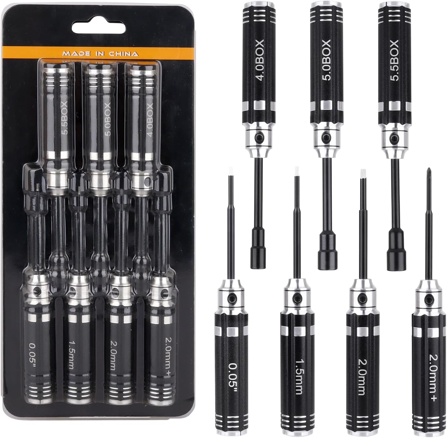 Multi-Size RC Screwdrivers Set Hex Nut Phillips Driver RC Tools for Axial SCX24 Traxxas TRX4M Losi Mini-T 2.0 Wltoys Tamiya HSP HPI 1/24 1/18 RC Crawler Truck Buggy Models