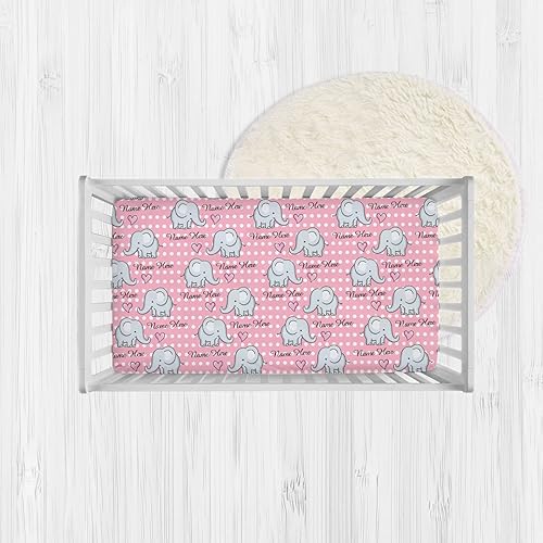 Miniatura 6 de Sábanas personalizadas para cuna de bebé con nombre, sábanas ajustables florales personalizadas para cuna para niños y niñas, sábanas para empacar y