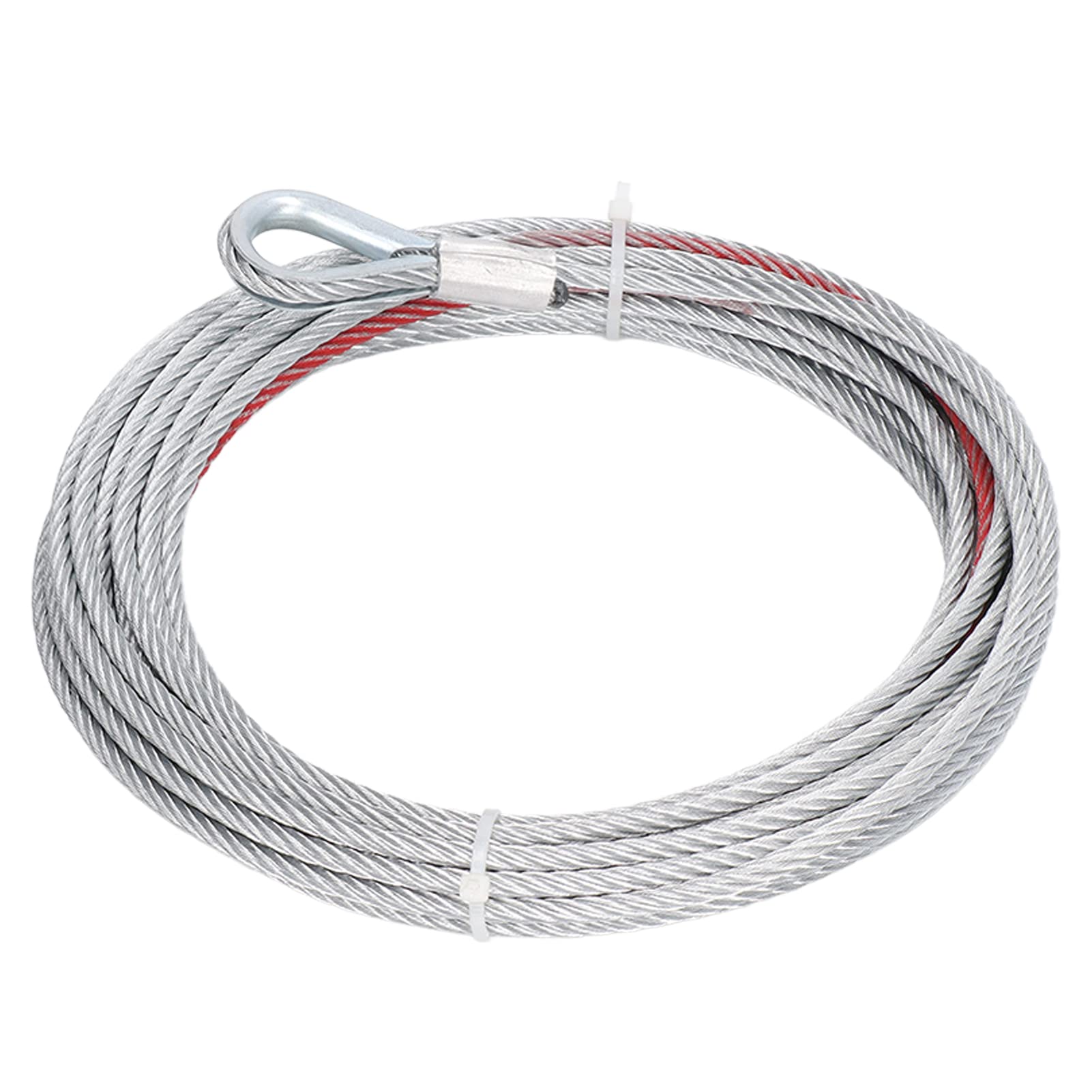 Bnineteenteam Cable de Cable de Cabrestante de 4500 LB, Cuerda de Acero Inoxidable de 10 Mm de Diámetro de 10 M de Longitud, Adecuado para Cabrestantes de Remolque