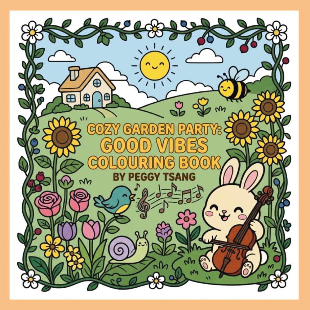 Cozy Garden Party: Good Vibes Colouring Book