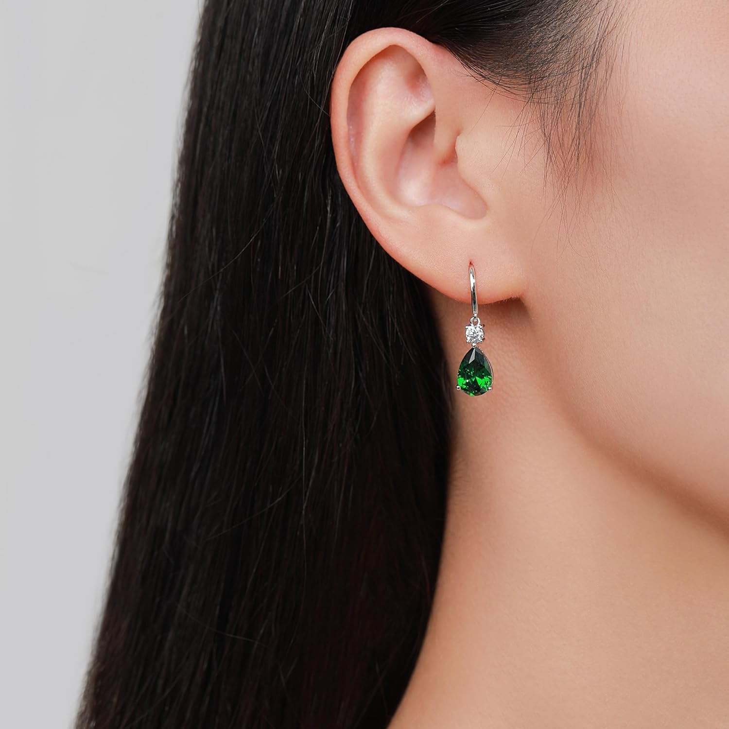 Teardrop Dangle Drop Earrings -925 Sterling Silver Birthstone Earring Jewelry Birthday Gifts for Women,Girlfriend,Wife,Mom - Graduation, Friendship,Birthday, Anniversary - Image 4