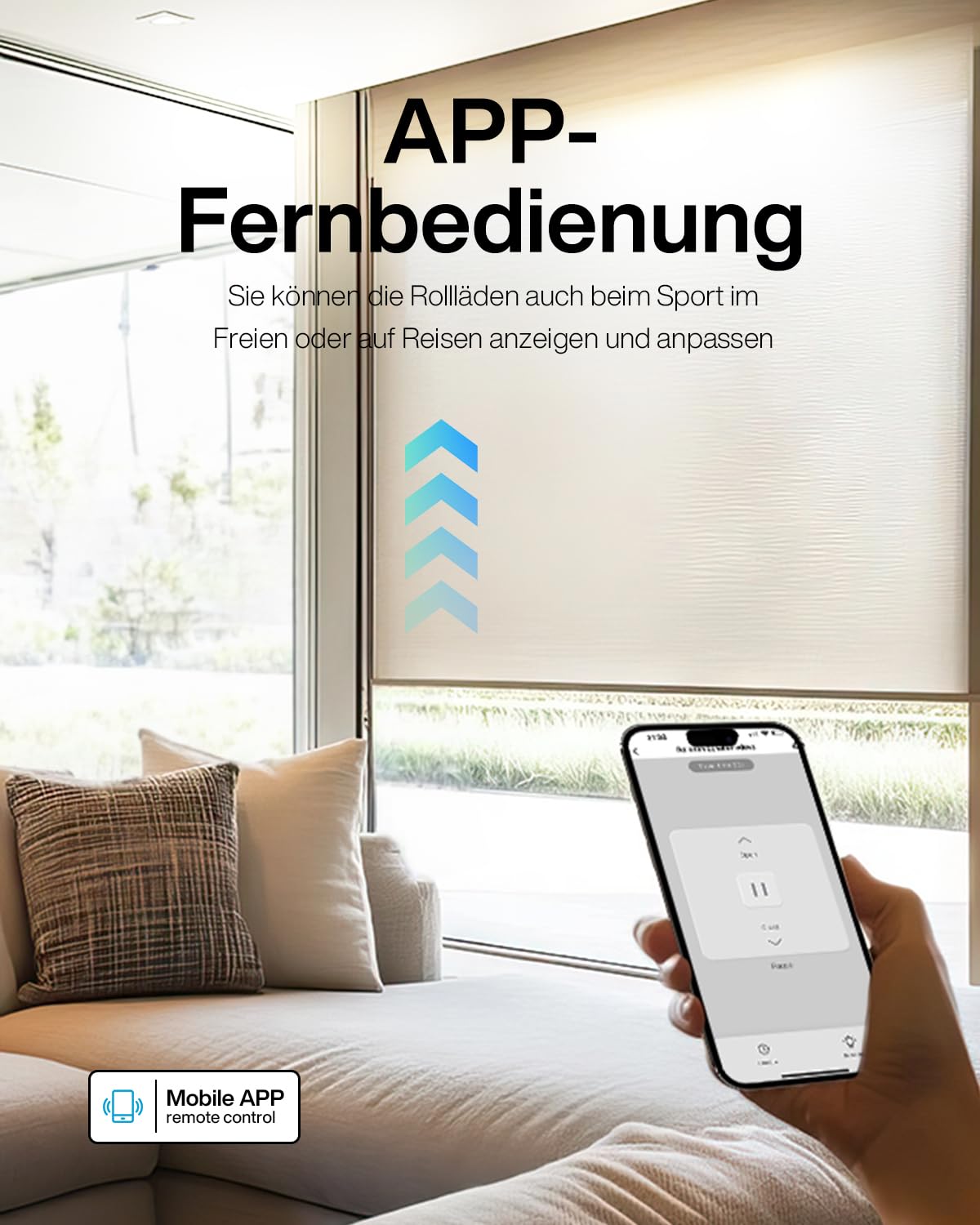 Smart Rolladenschalter, Wlan Rolladen Zeitschaltuhr, Kompatibel mit Alexa/Google Home/Smart Life, Wifi Jalousien Rolladensteuerung Benötigt Nullleiter
