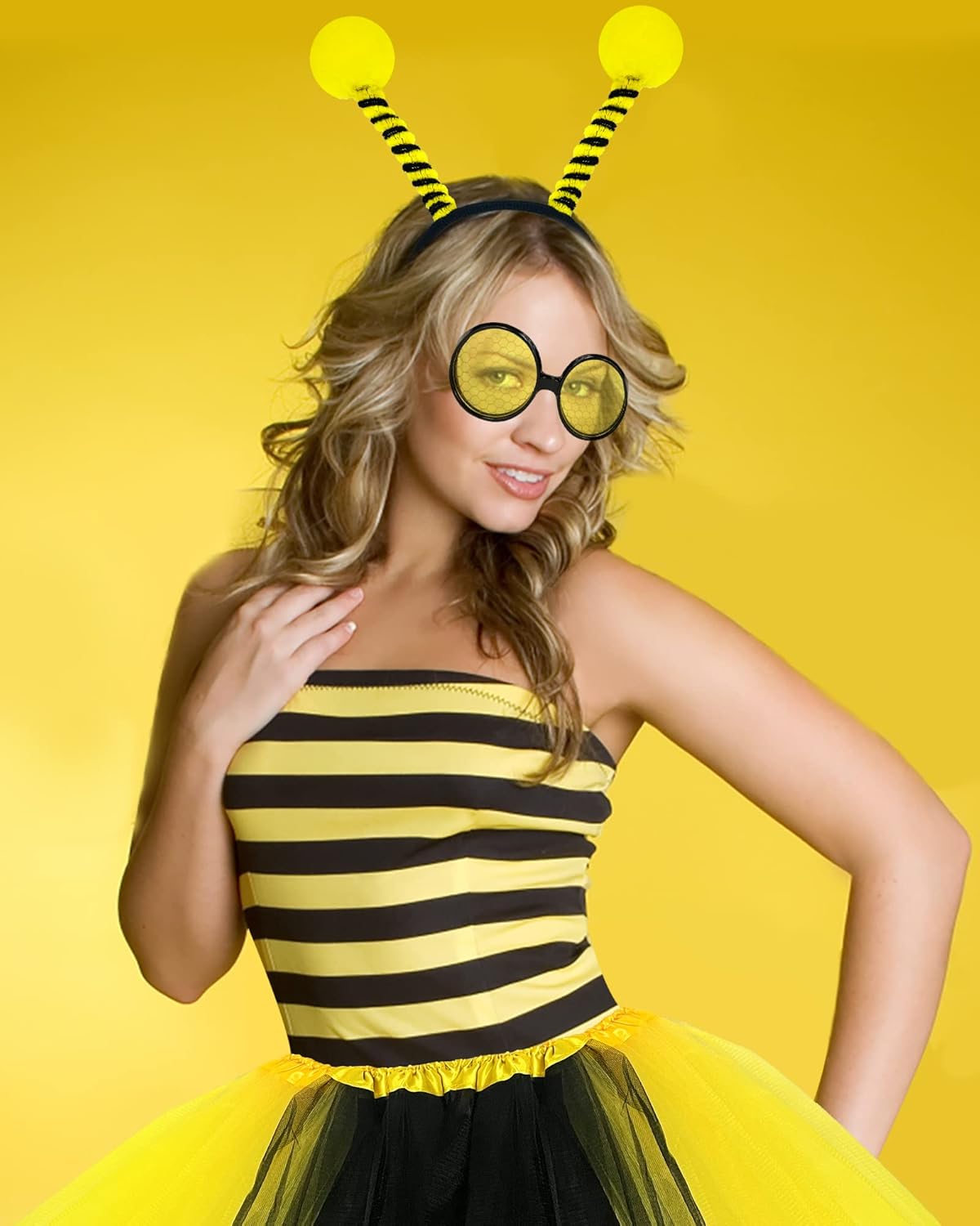 Butterfly Antenna Headband Glasses Set for Adult Bee Headband with Eyeglasses Butterfly Costumes Accessories - Image 3