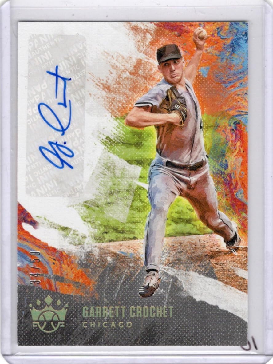 Garrett Crochet Autographed & Serial Numbered #34/50 Signatures Collectible Baseball Card - 2022 Diamond Kings Baseball Card #DKS-GC (White Sox)
