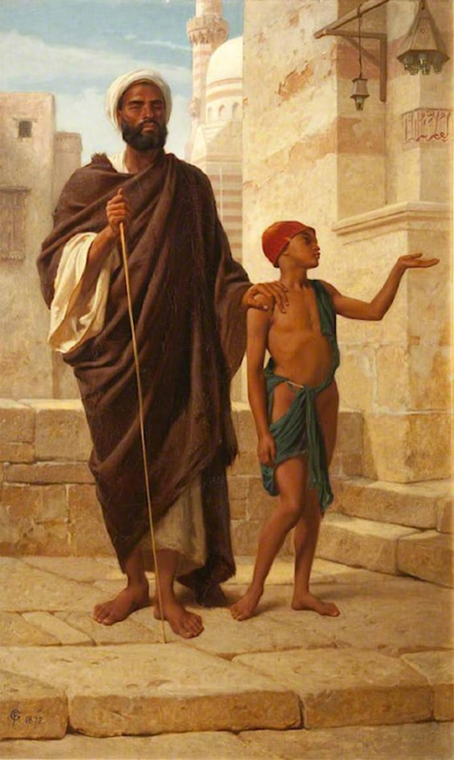 ARTXLXXBN Famous Painting Art Wall Decor Abstract Art Picture the Blind Beggar by Frederick Goodall Animal Pictures for Home Decor 60x90cm