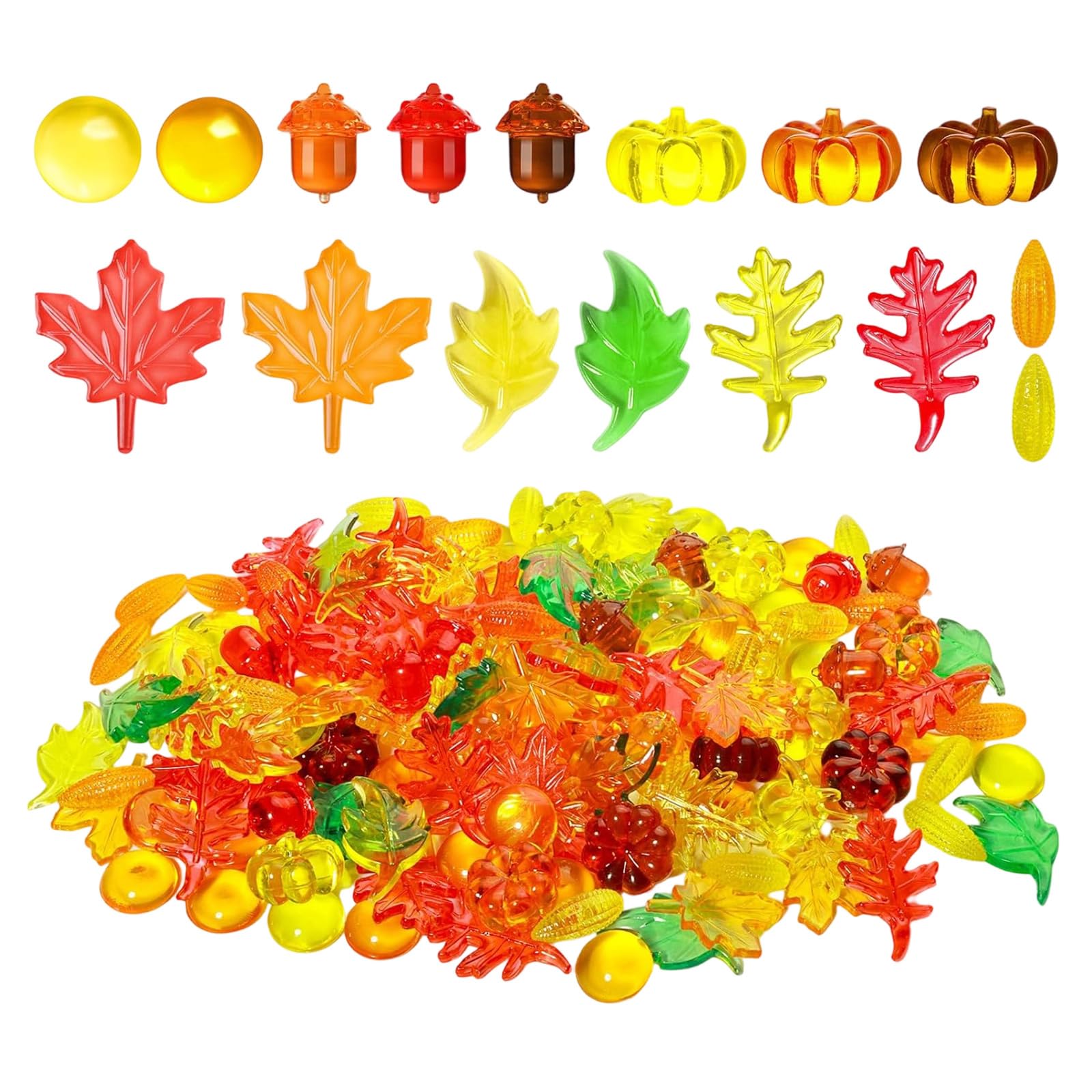 Pots de remplissage décoratifs en acrylique pour vase et décoration de Thanksgiving