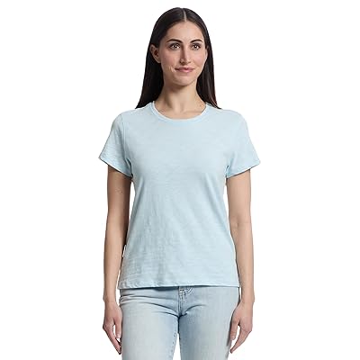 Lilla P Short Sleeve Back Seam Crewneck Women