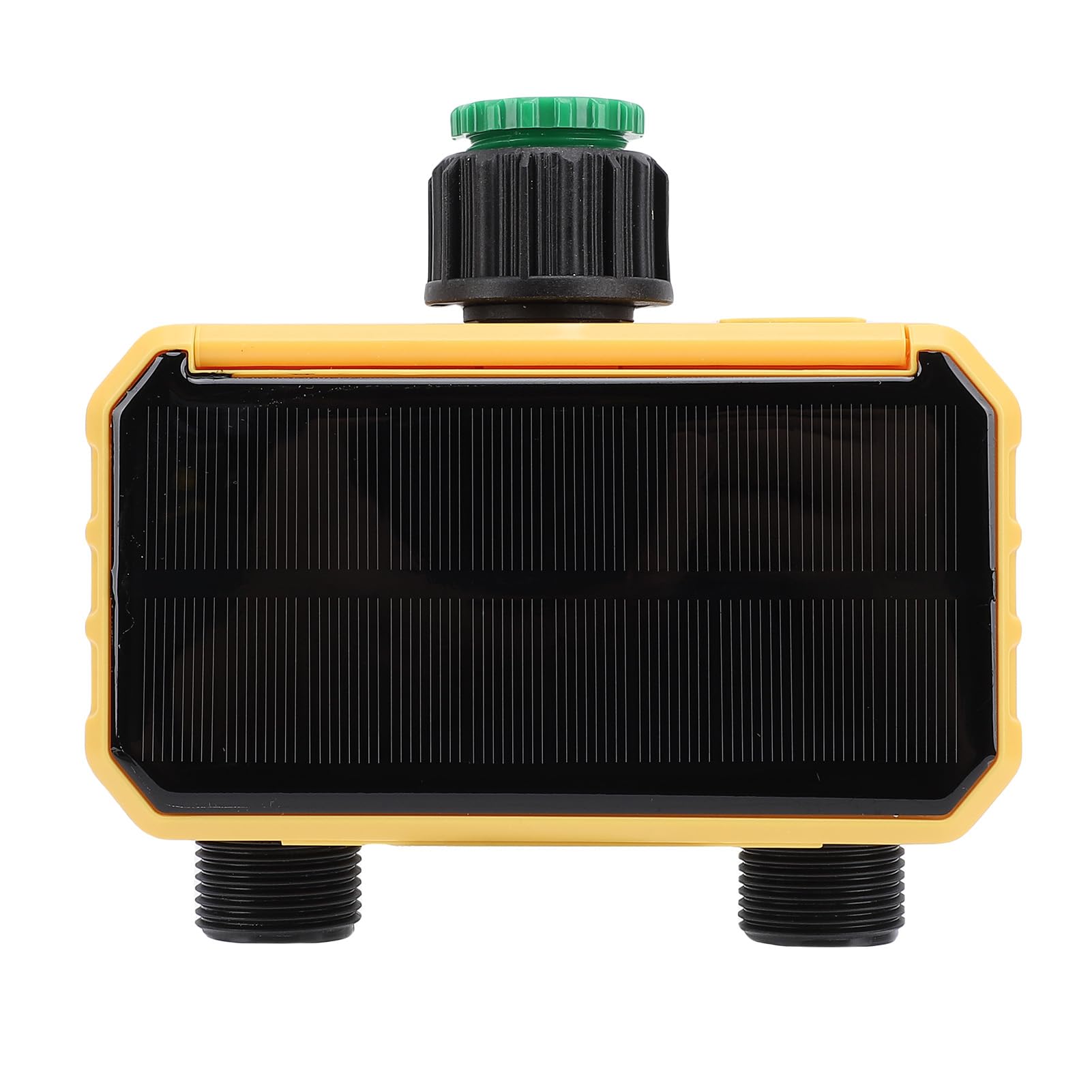 Fockety Inteligentny WiFi Water Timer, 2-strefowy zewnętrzny solarny WiFi Sprinkler Timer do węża ogrodowego z opóźnieniem deszczu, ręczne/automatyczne podlewanie