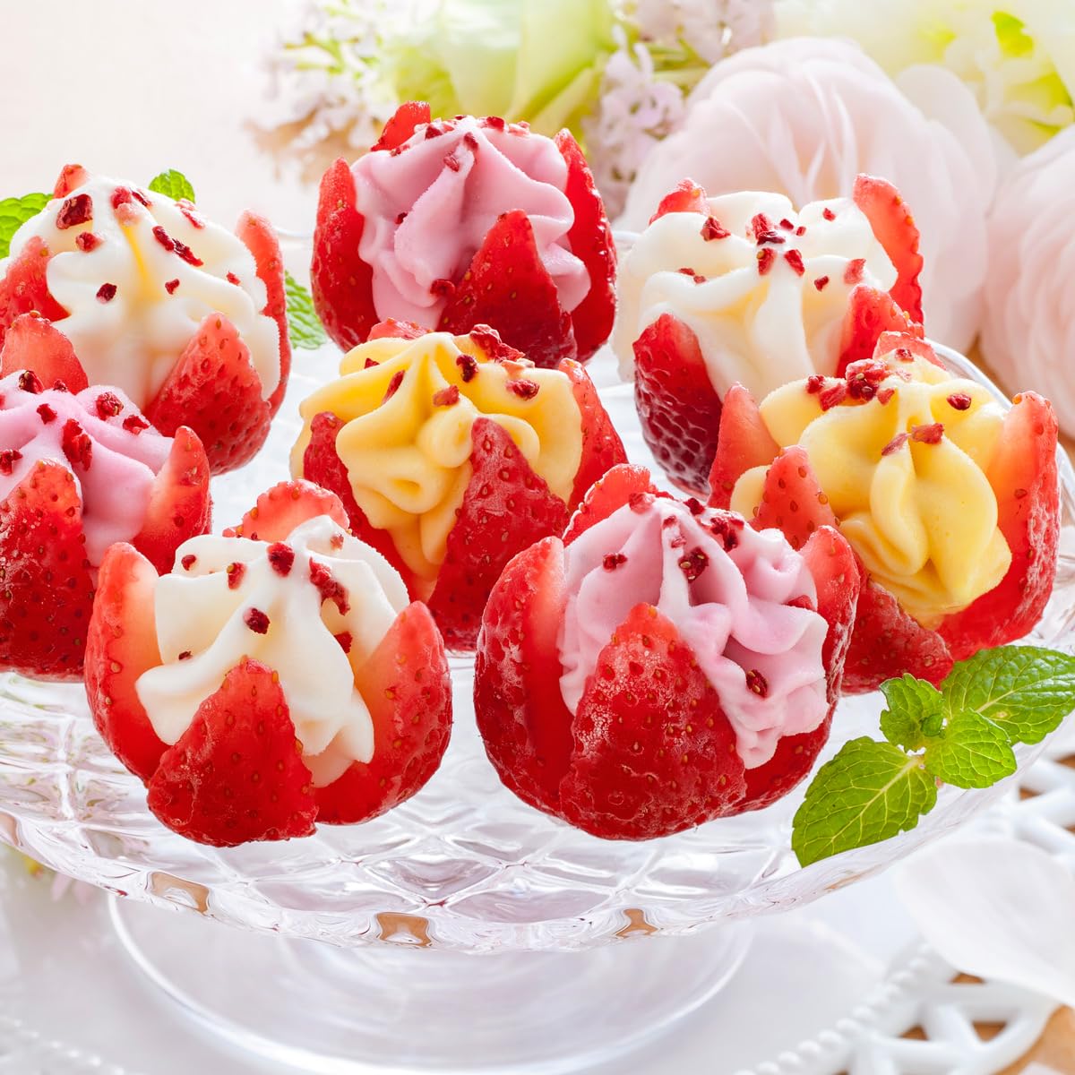 Amazon.co.jp: 博多あまおう 花いちごのアイス 練乳アイス×4 イチゴ