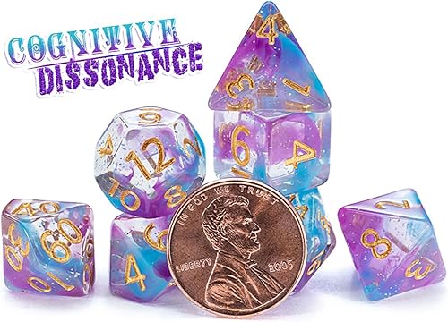 Miniatura 3 de Gate Keeper Games Mighty Tiny Dice Juego de 7 dados de resina de 0.472 pulgadas, juego de 7 piezas de resina para juegos de rol de 0.472 pulgadas,