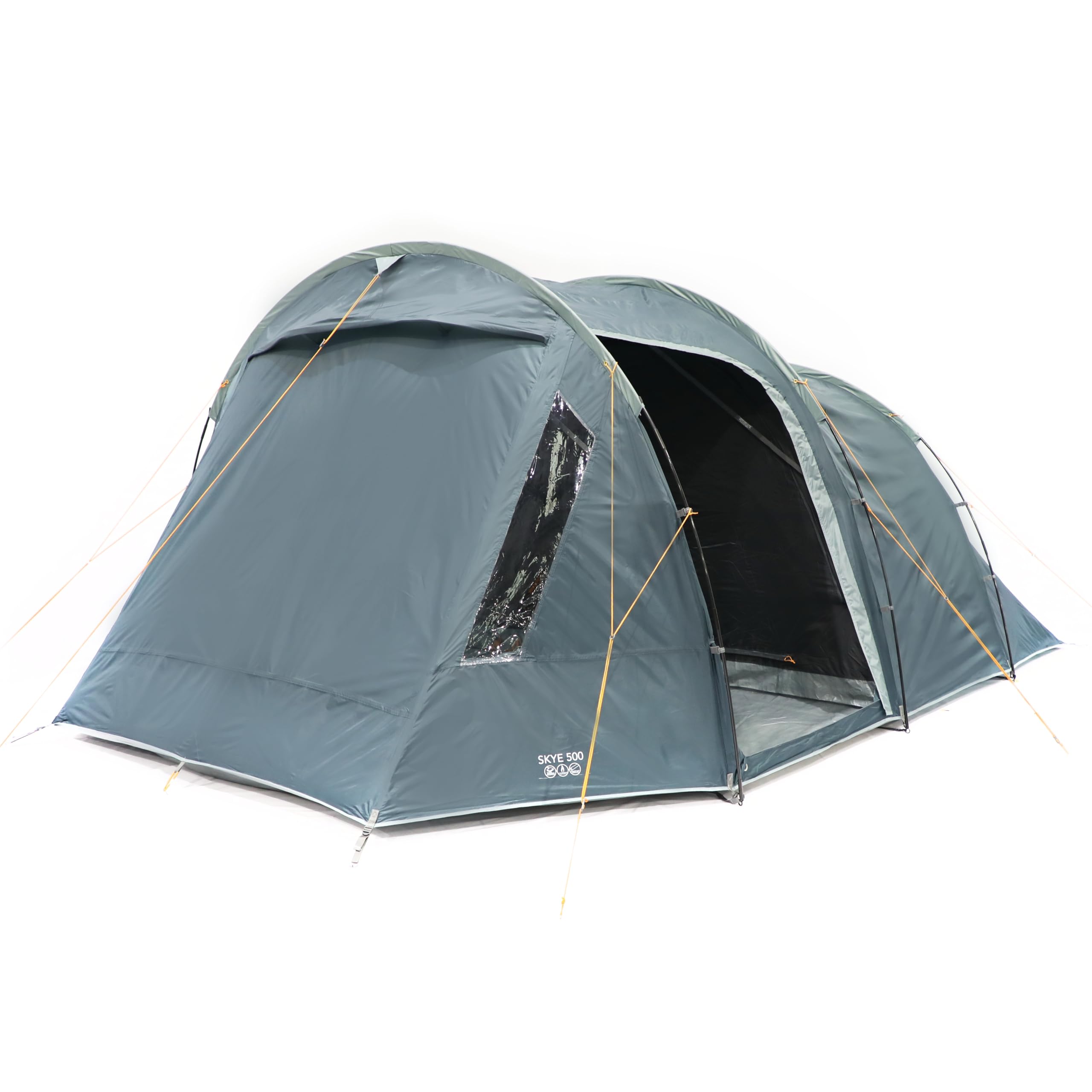 Vango Skye Tent Family Camping Festival Stand-Up Tunnel Tent | Waterproof, Easy Setup, 3000mm HH & PowerFlex Poles