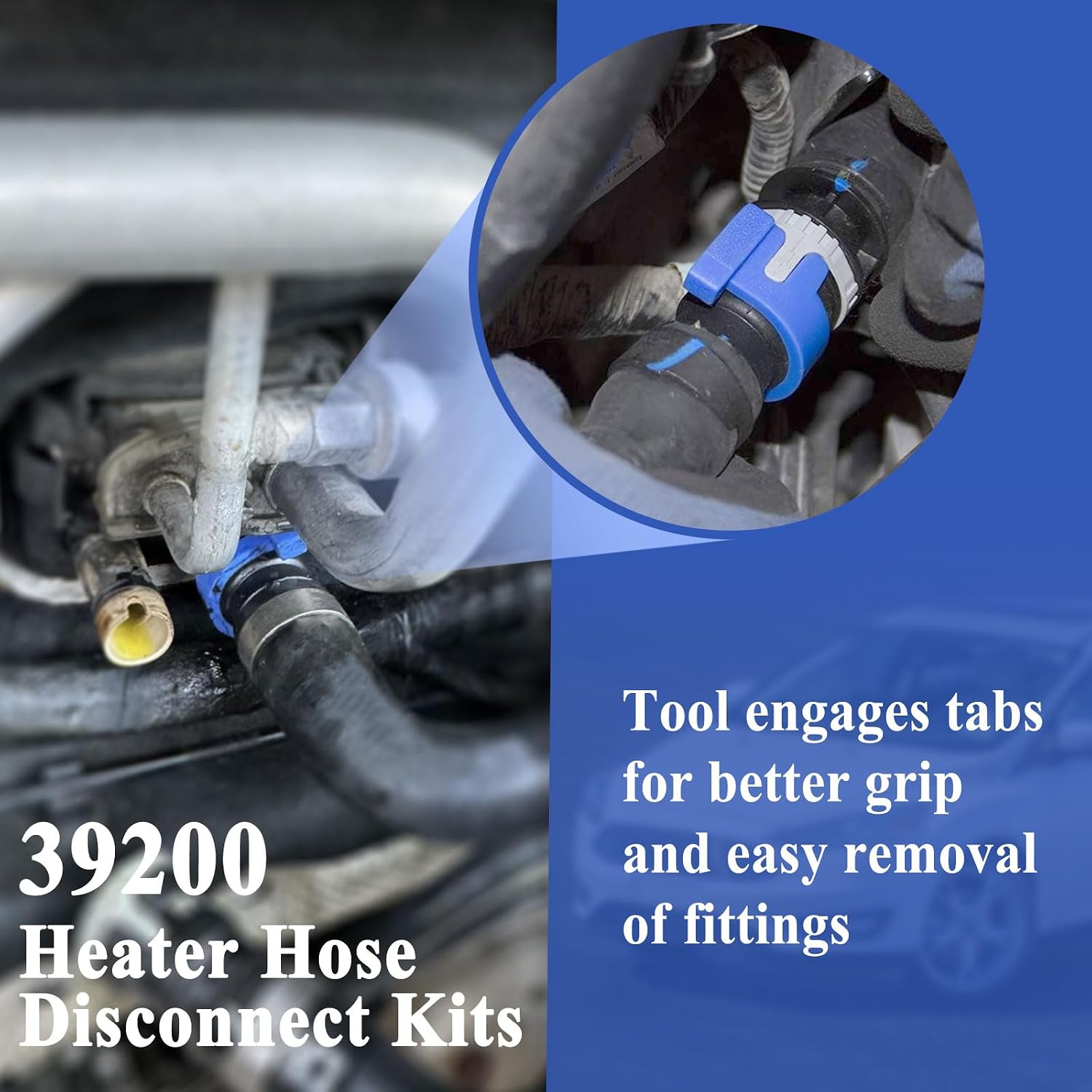 4Pcs 39200 Heater Hose Disconnect Kits for Ford 2.0L, Provides Better Grip on Heater Hose Fitting
