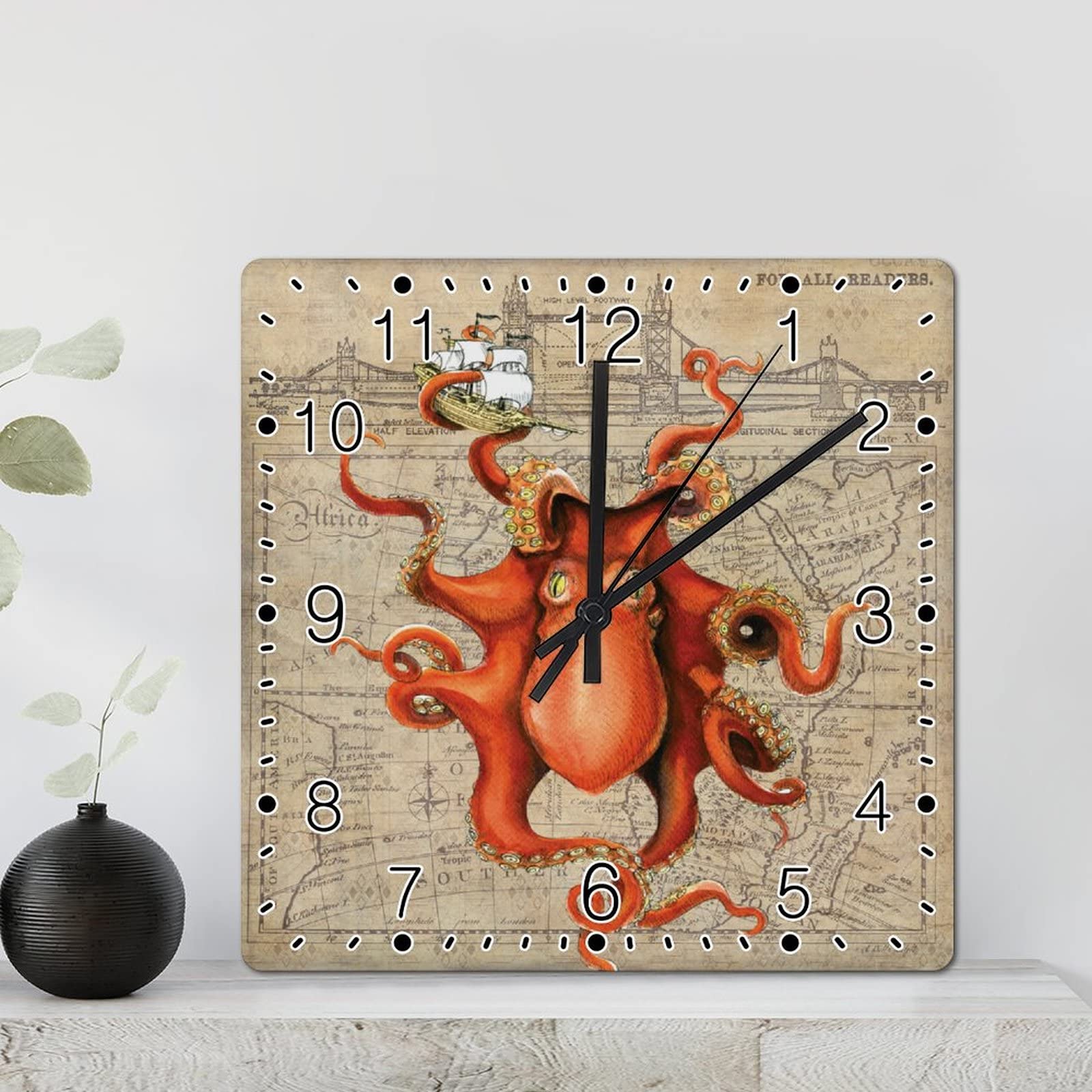 Horloge murale rétro de qualité supérieure style marin 30cm