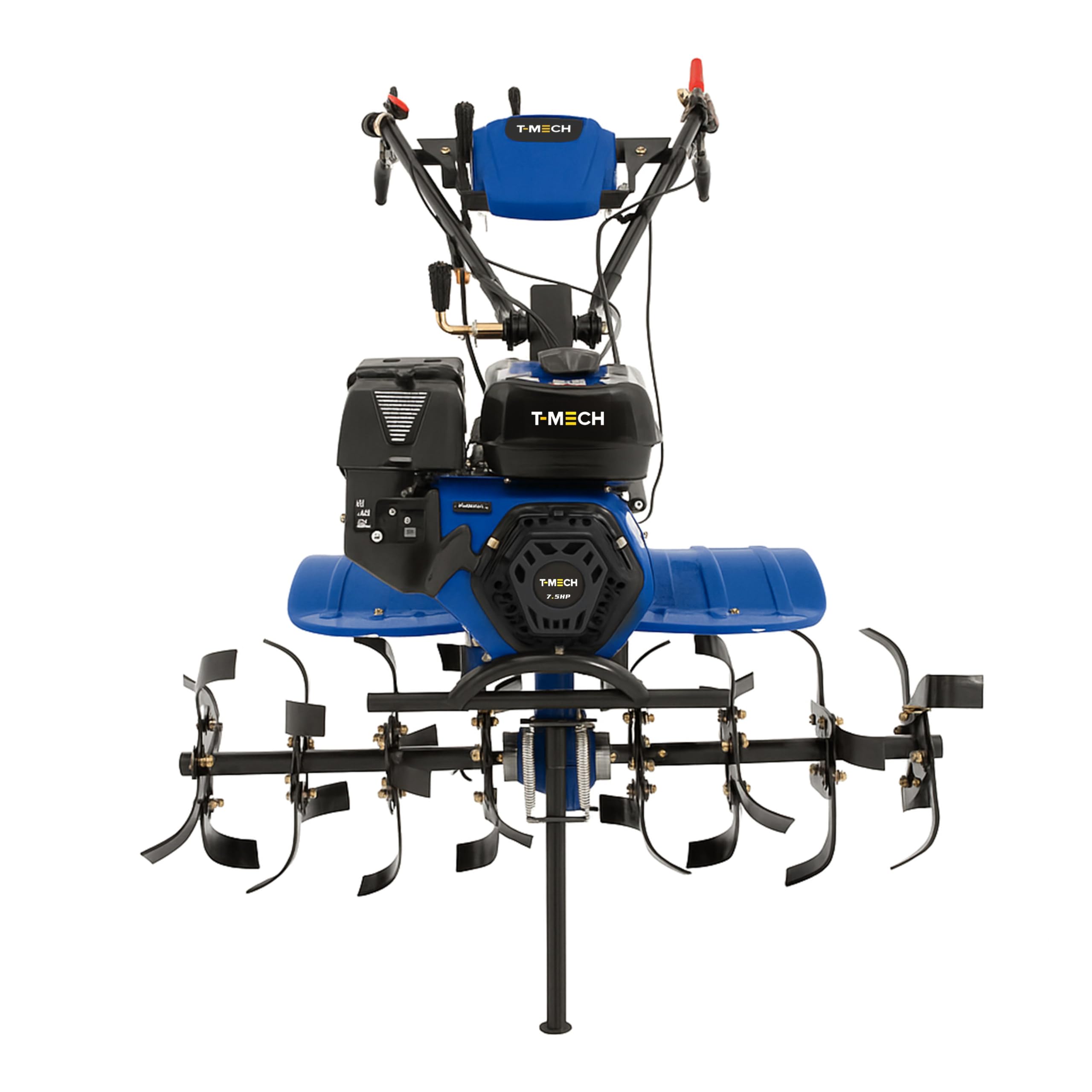 Motozappa 7,5HP Benzina Coltivatore Professionale 212cc 4 Tempi Giardino Orto 16 Lame Larghezza 800-1000mm Profondità 100-300mm Manubrio Regolabile Guanti e Cuffie Inclusi