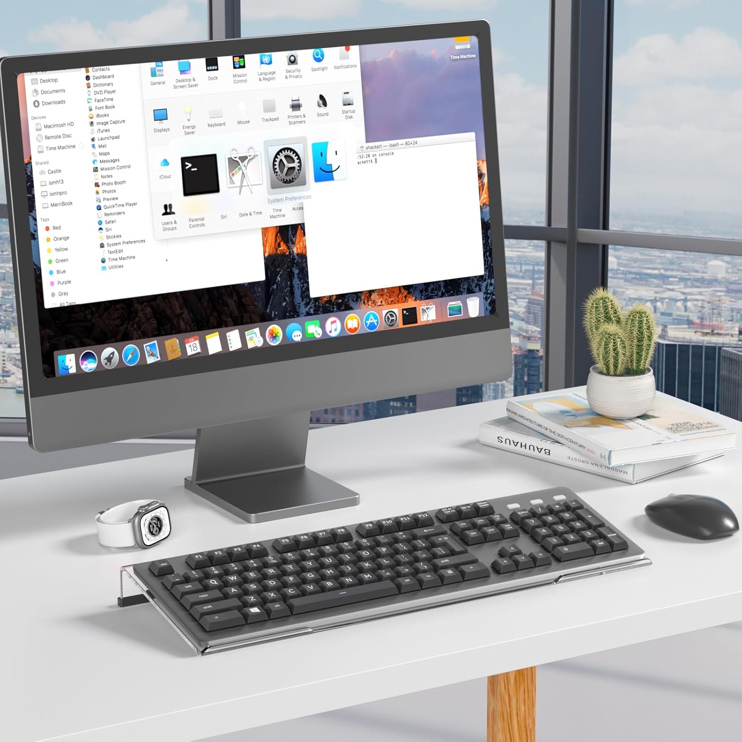 Beego Ergonomic Computer Keyboard Stand - Clear Acrylic Keyboard Riser Tilted Keyboard Holder Keyboard Tray with Black Non-Slip Strip for Easy Typing at Home School Office Desk Accessories