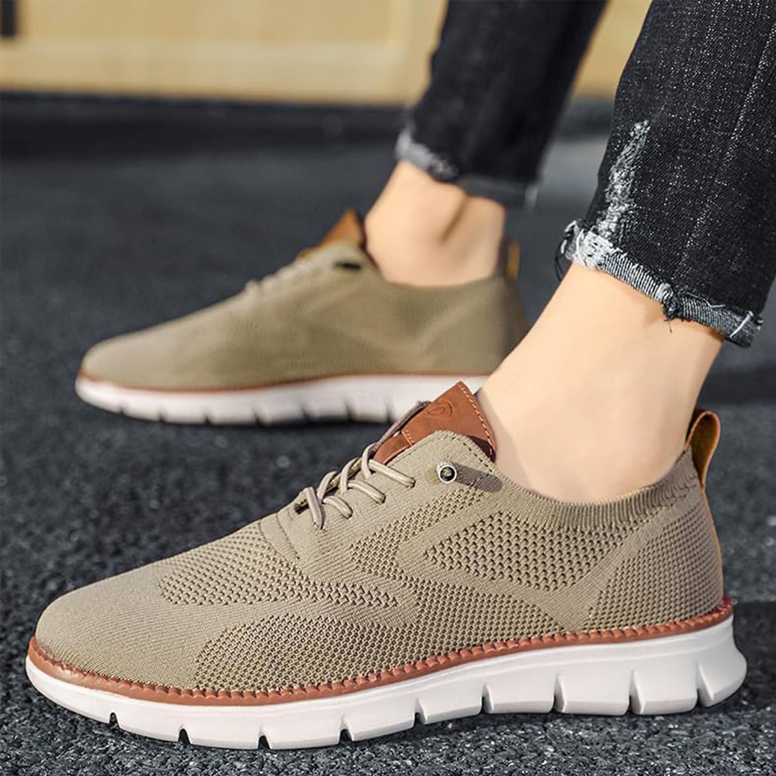 Urban Ultra Comfortable Men's Mesh Sneakers, Zapatillas Hombre Verano Breathable Business Casual Walking Shoes