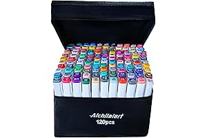 Alcohol Markers, 120 Colors Alcohol Based Markers, Art Markers Set for Adults Kids.