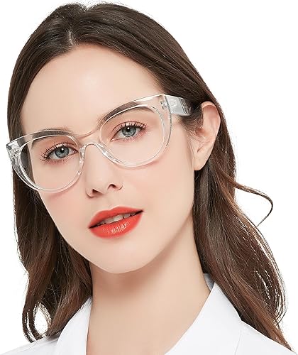 OCCI CHIARI Gafas de lectura de diseñador 1.5 para mujer, marco de ojo de gato (1.0 1.5 2.0 2.5 3.0 3.5) lente transparente