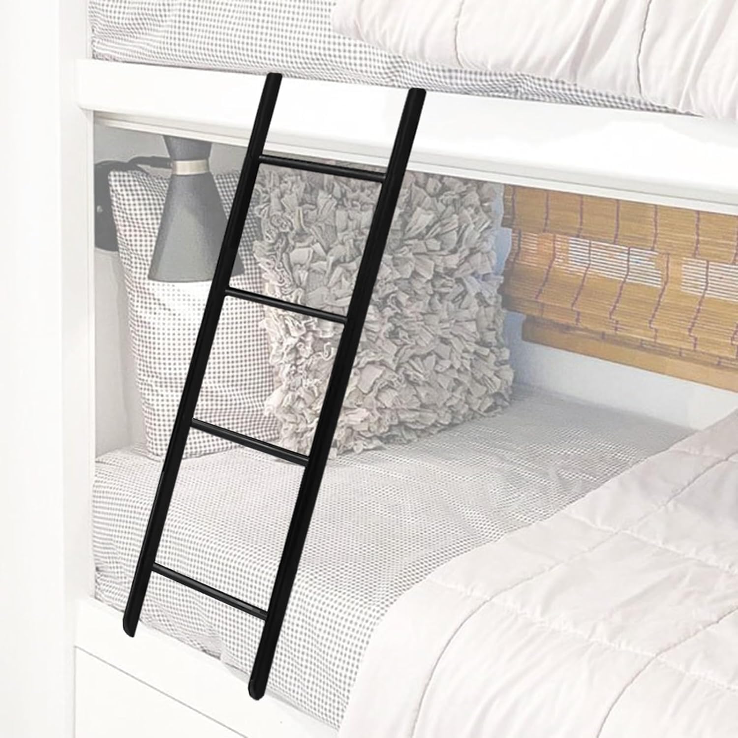 Escalera para litera anticaídas con ganchos estables para litera interior de 440 libras