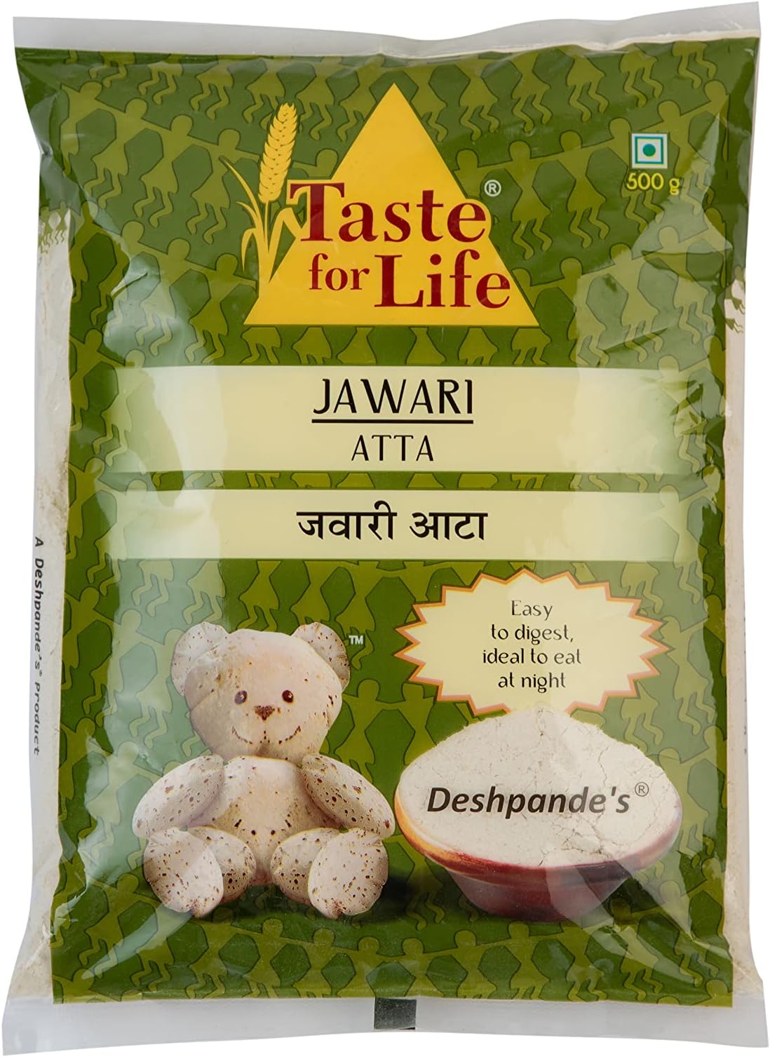 Taste for Life Jawari Atta 500 grams - Wholesome Sorghum Flour for Nutritious Meals