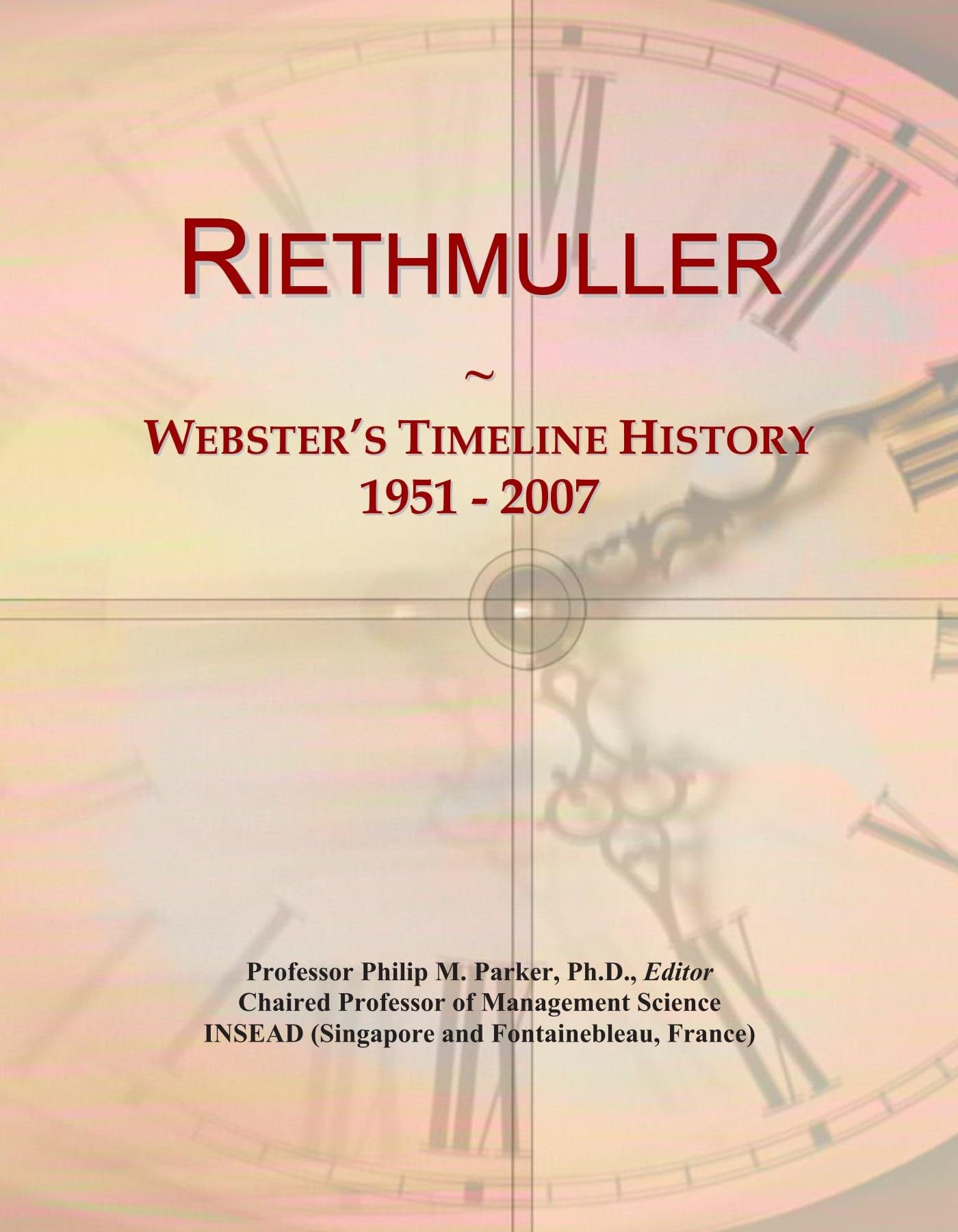 Riethmuller: Webster's Timeline History, 1951 - 2007