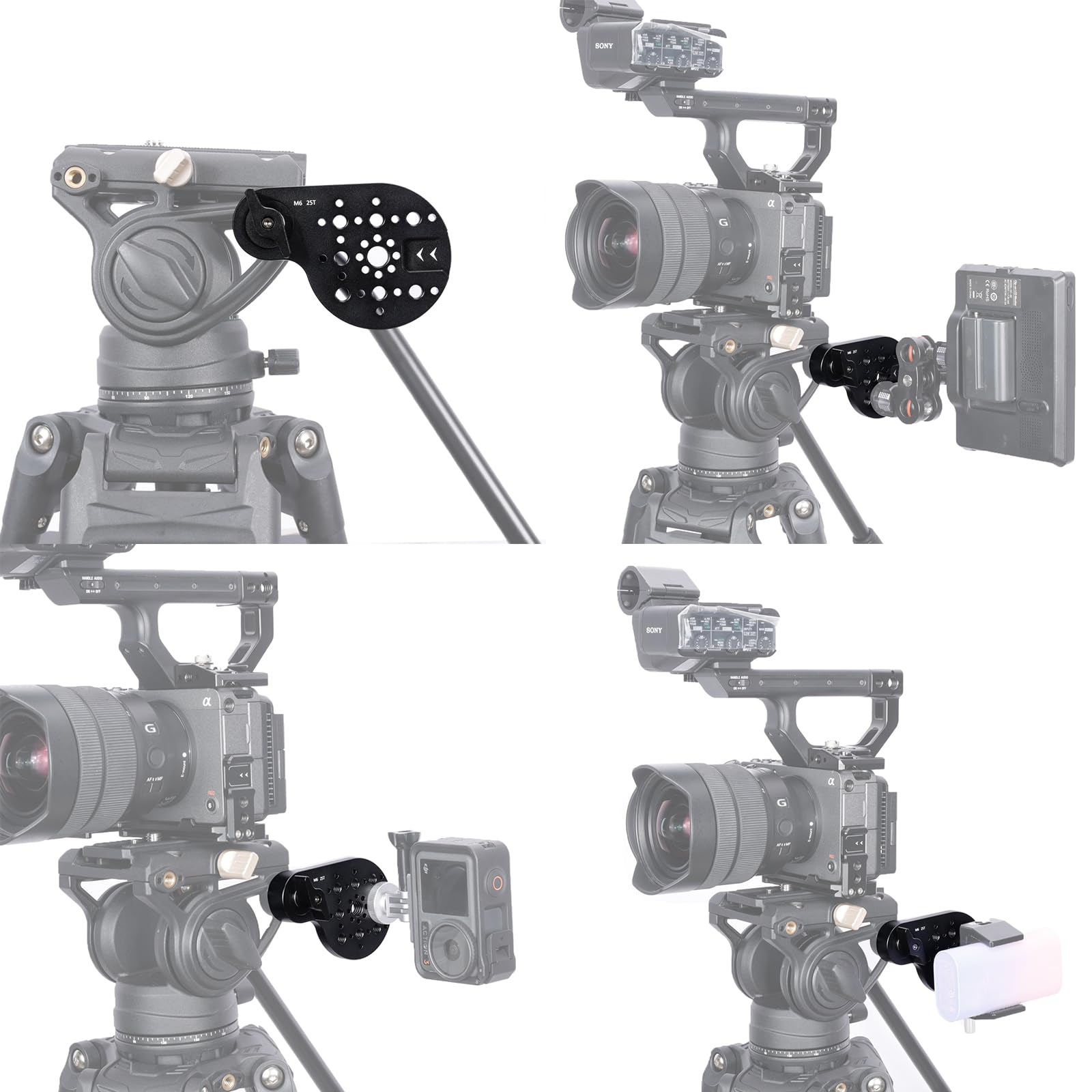 GMHK556A 専用1脚B Amazon | NICEYRIG 三脚用アダプター ManfrottoのMVK500AM/MVH500AH