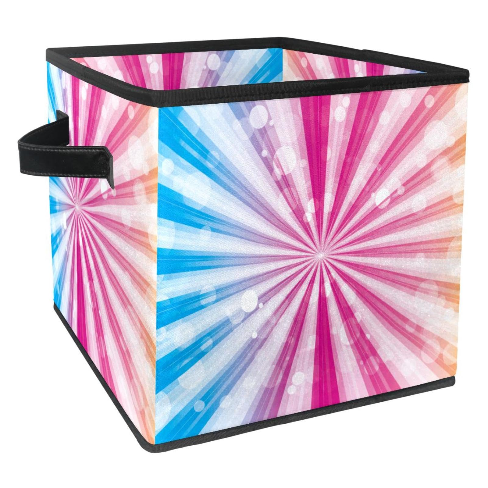 Cube de rangement en tissu avec poignées, bac pliable pour placard de chambre