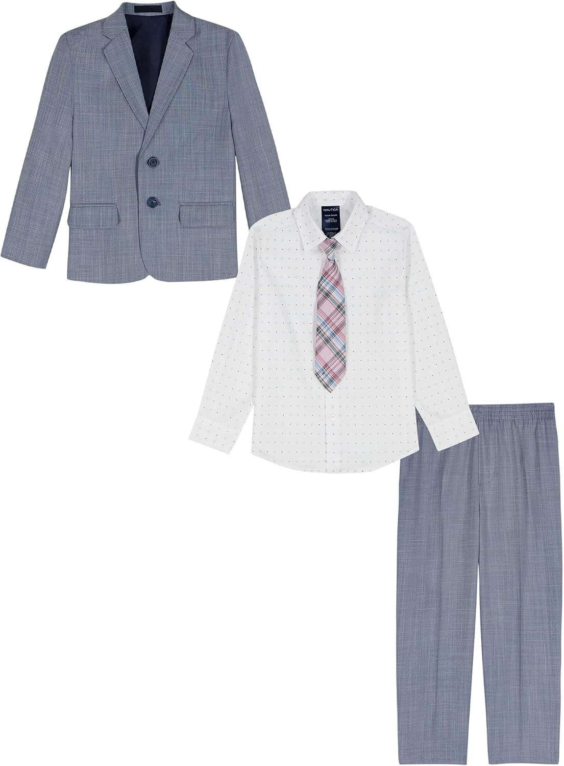 Nautica Boys' 4-piece Suit Set with Dress Shirt, Tie, Jacket, and Pants