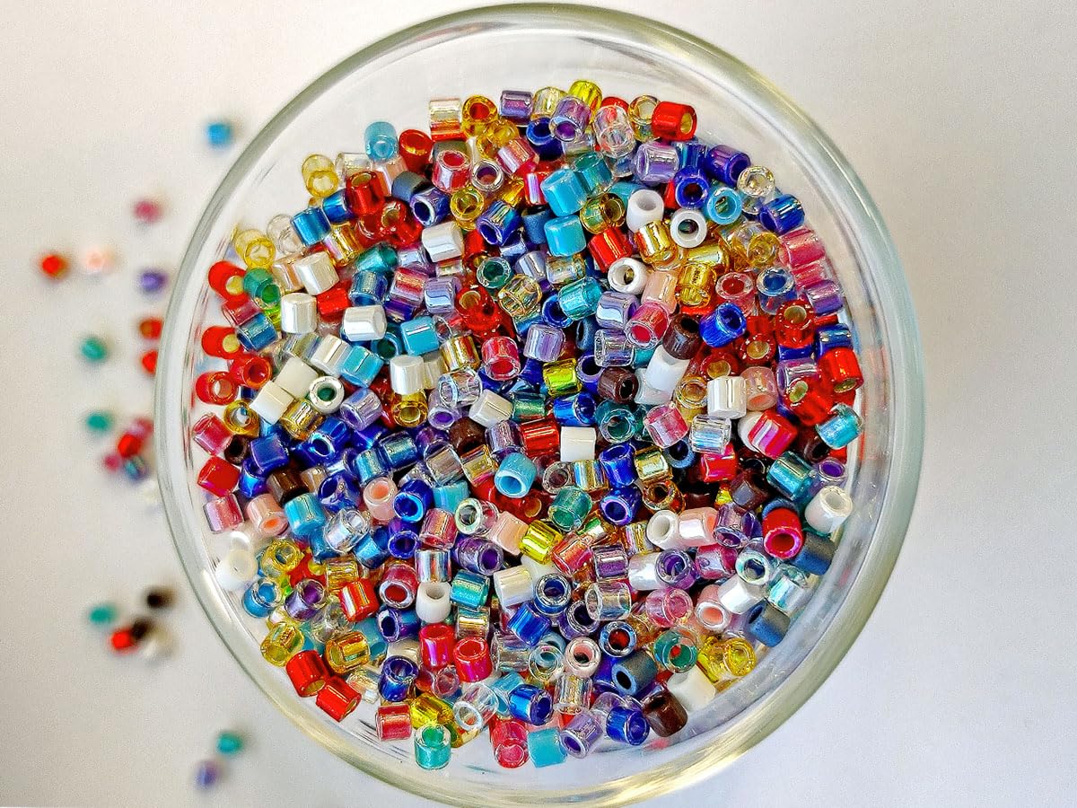 Amazon.com: 20 g Delica Seed Beads 8/0, Miyuki Japanese Beads, Mix