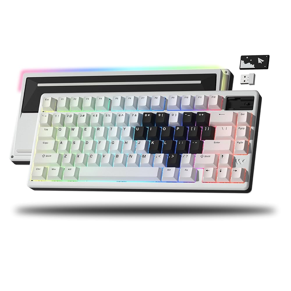 Amazon | ゲーミングキーボード Womier SK71 PRO 75% 8000mAhの