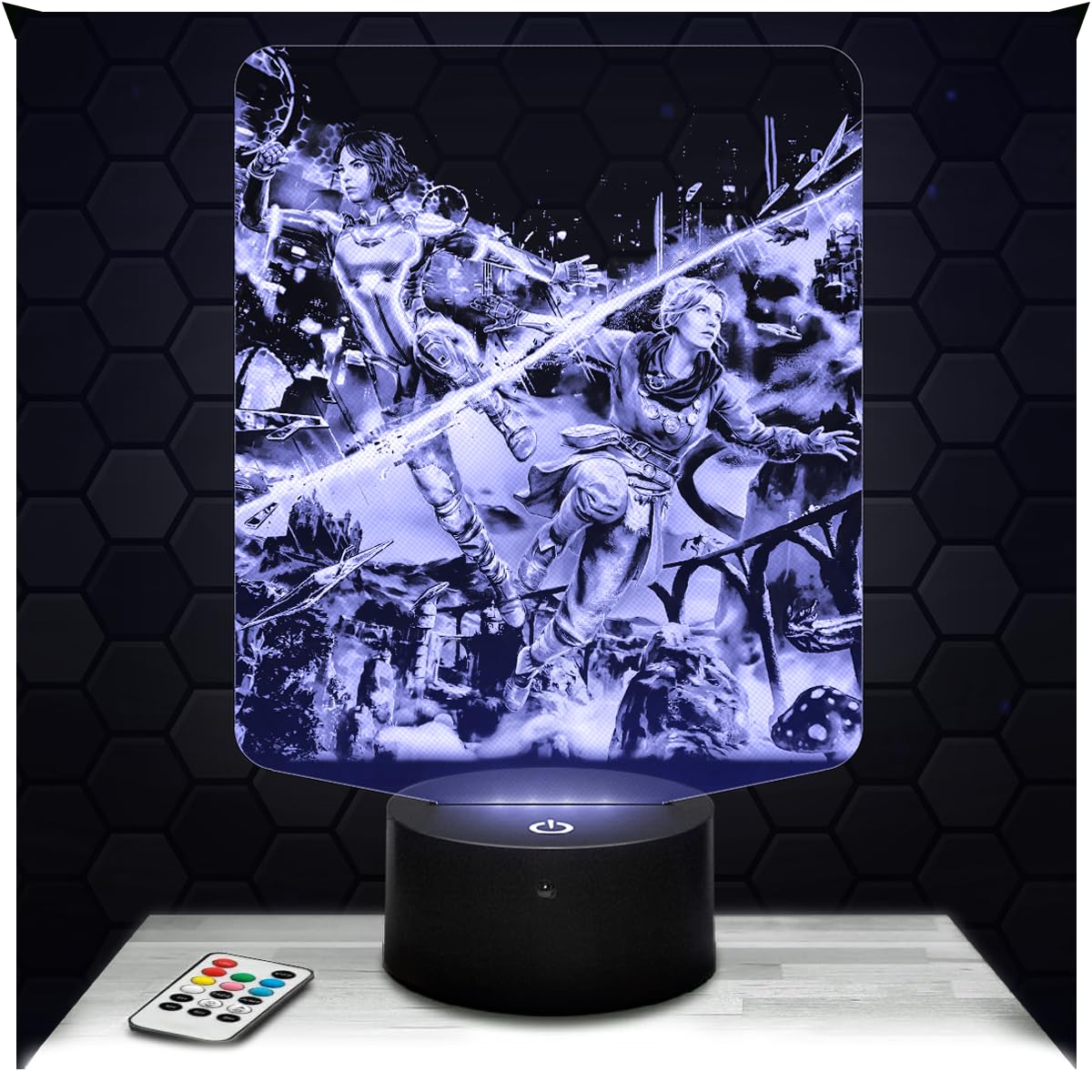 Lampephoto.fr - 3D Lamp S. Fiction Video Game Adventure Platform Video Games Geek Gift Man, Gamer, Touch Night Light Led, 3D Hologram Effect, Christmas Birthday Gift Idea Man Woman