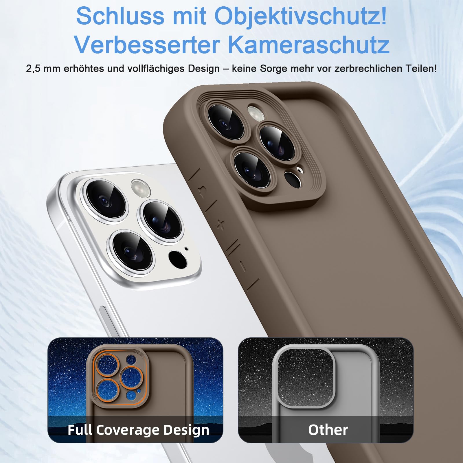 Custodia In Silicone Con Cordino Per IPhone 16 Pro (2024) – Ultra Sottile, Microfibra Interna, Protezione Fotocamera, Colore Ciano