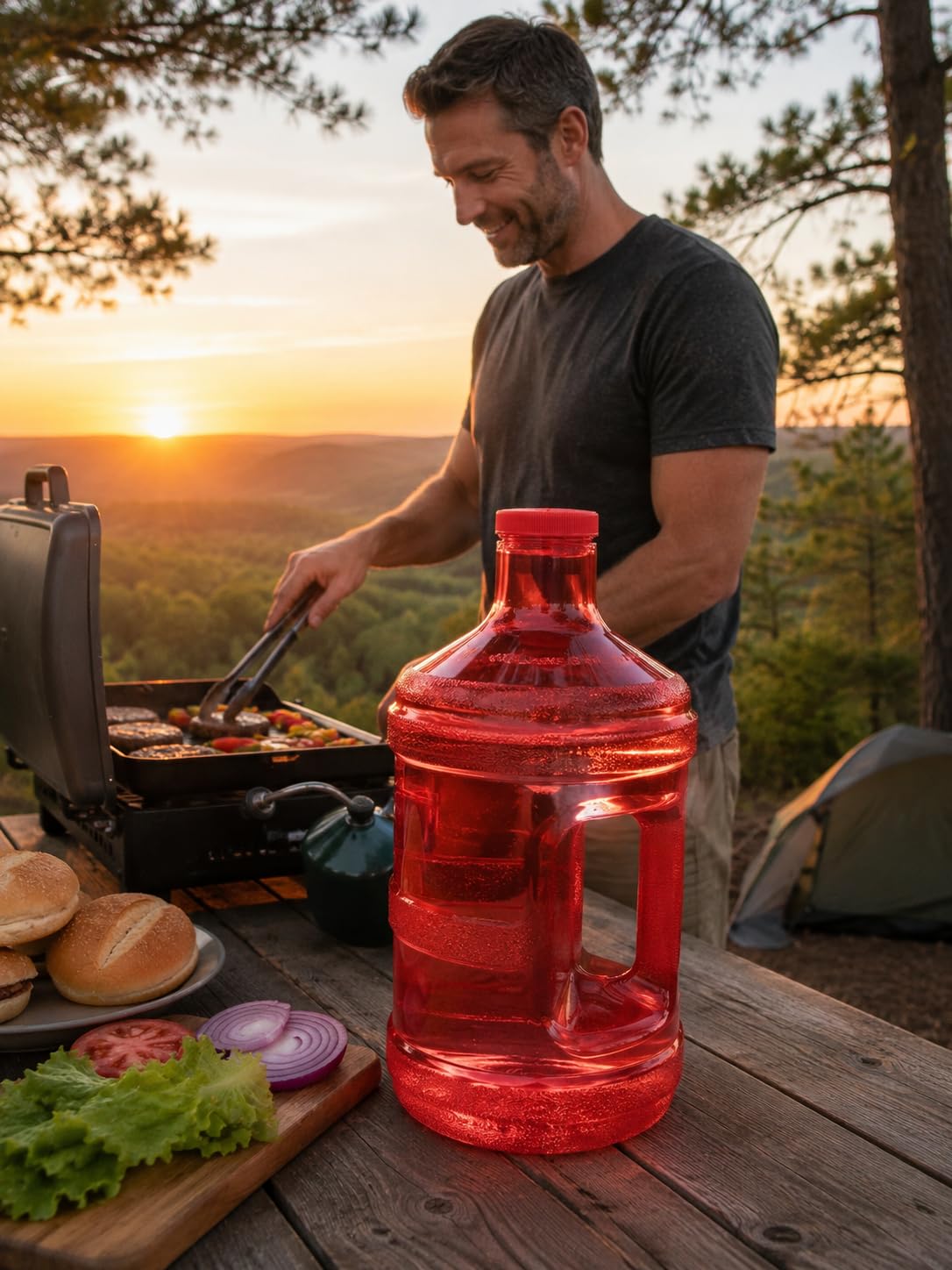 Amazon.com: H8O® 1 Gallon Round Reusable Water Bottle (Pink) — BPA