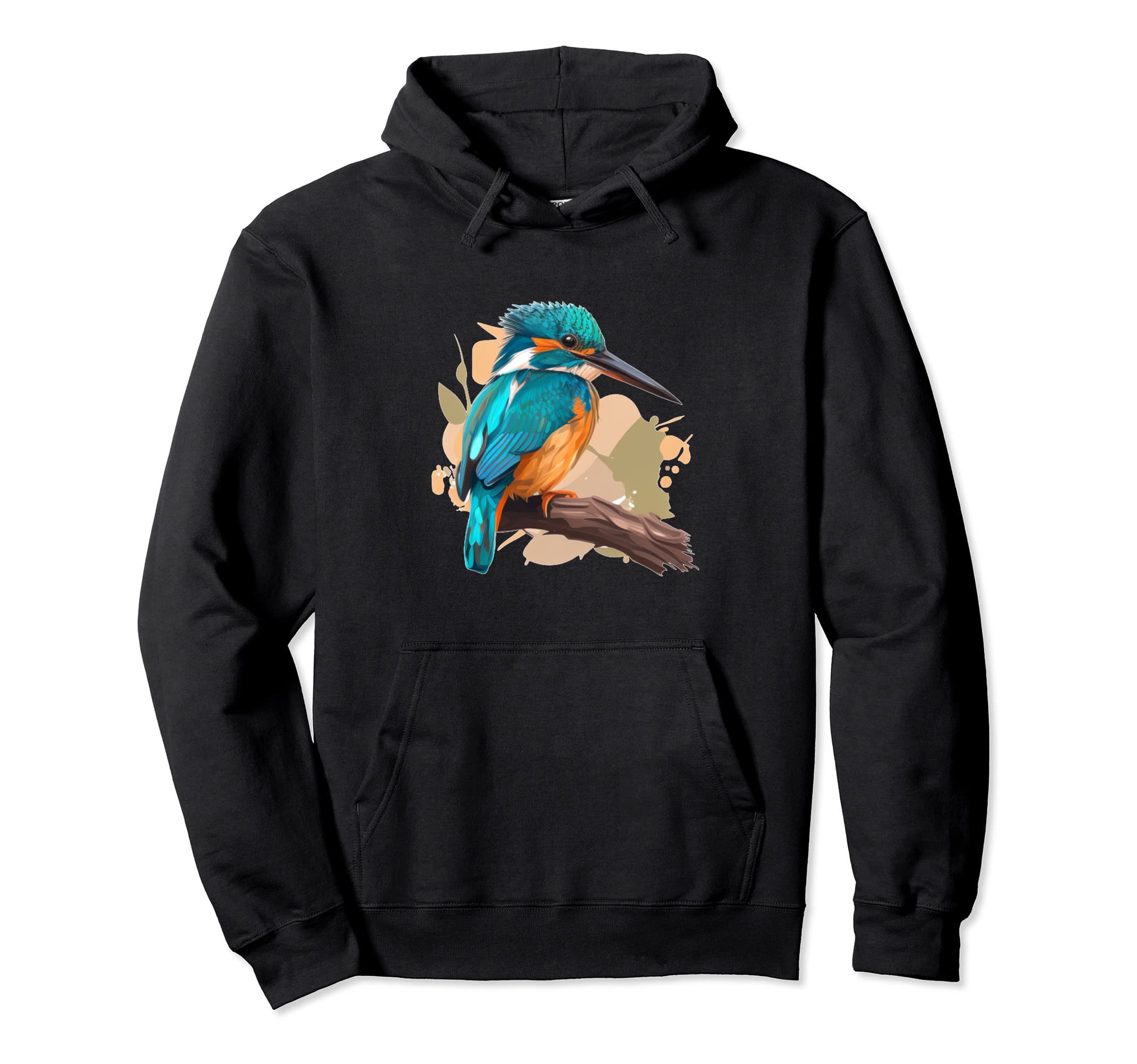 Cute Kingfisher Bird Pullover Hoodie