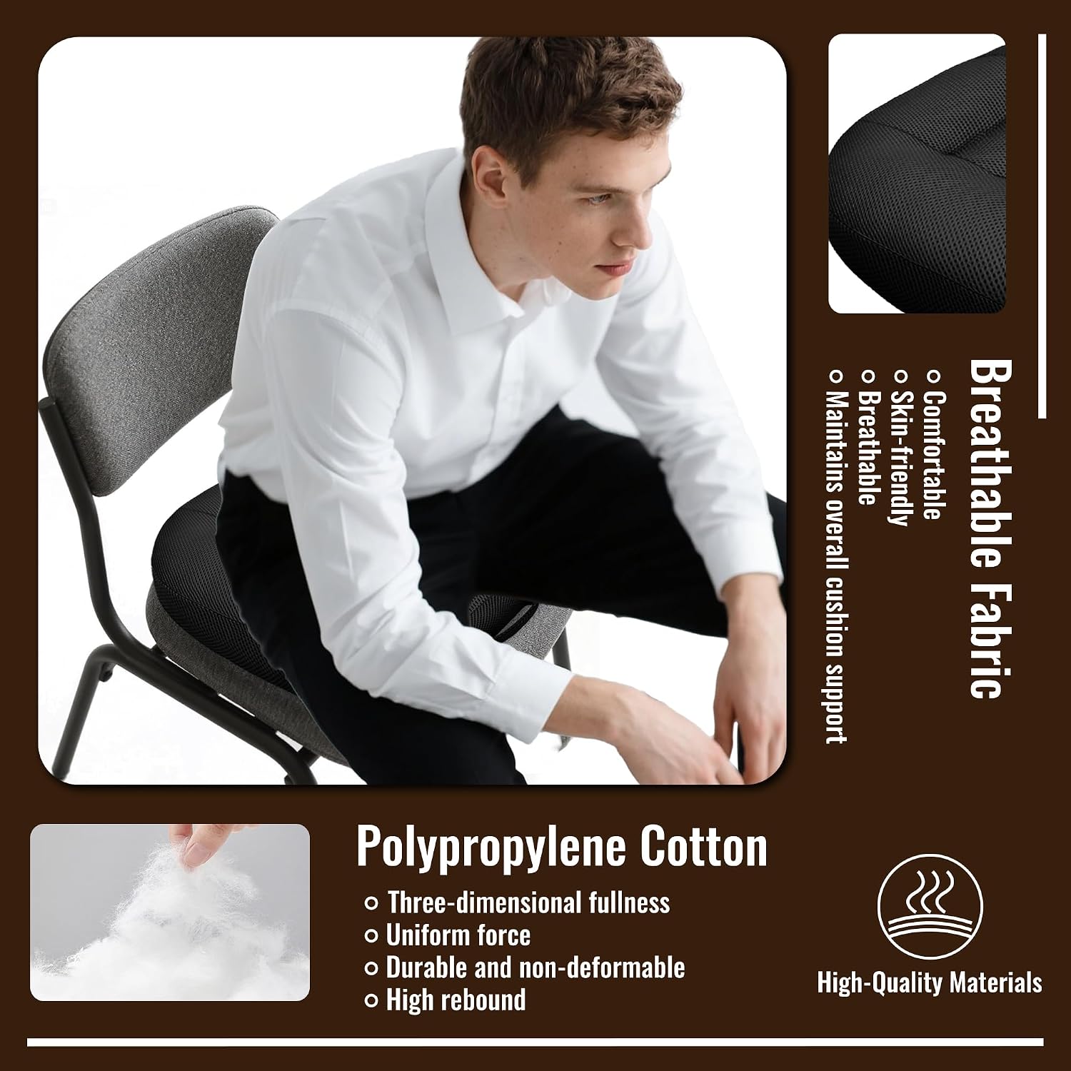 Jokuye Car Booster Seat Cushion, Portable Breathable Mesh Wedge for Driving, Effectively Increase Height and Field of View for Adults, Office and Home Use-Black
