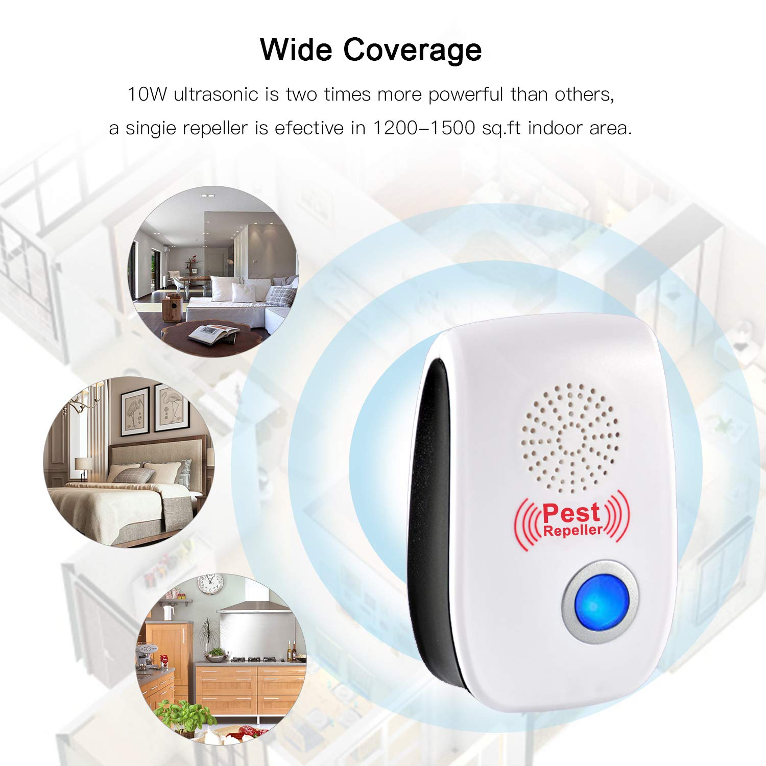 Breeze-Répulsif Ultrason Anti Moustique Répulsif électronique à Brancher Pour Les Souris D