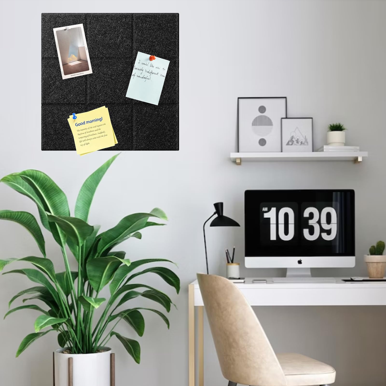 Uoisaiko Groot vilten prikbord, zelfklevend, 30 x 30 cm, 6 stuks viltbord, memoborden, memoborden met 30 priknaalden, bulletin board, wanddecoratie voor kantoor, keuken, foto's, memo's Uoisaiko Groot vilten prikbord, zelfklevend, 30 x 30 cm, 6 stuks viltbord, memoborden, memoborden met 30 priknaalden, bulletin board, wanddecoratie voor kantoor, keuken, foto's, memo's
