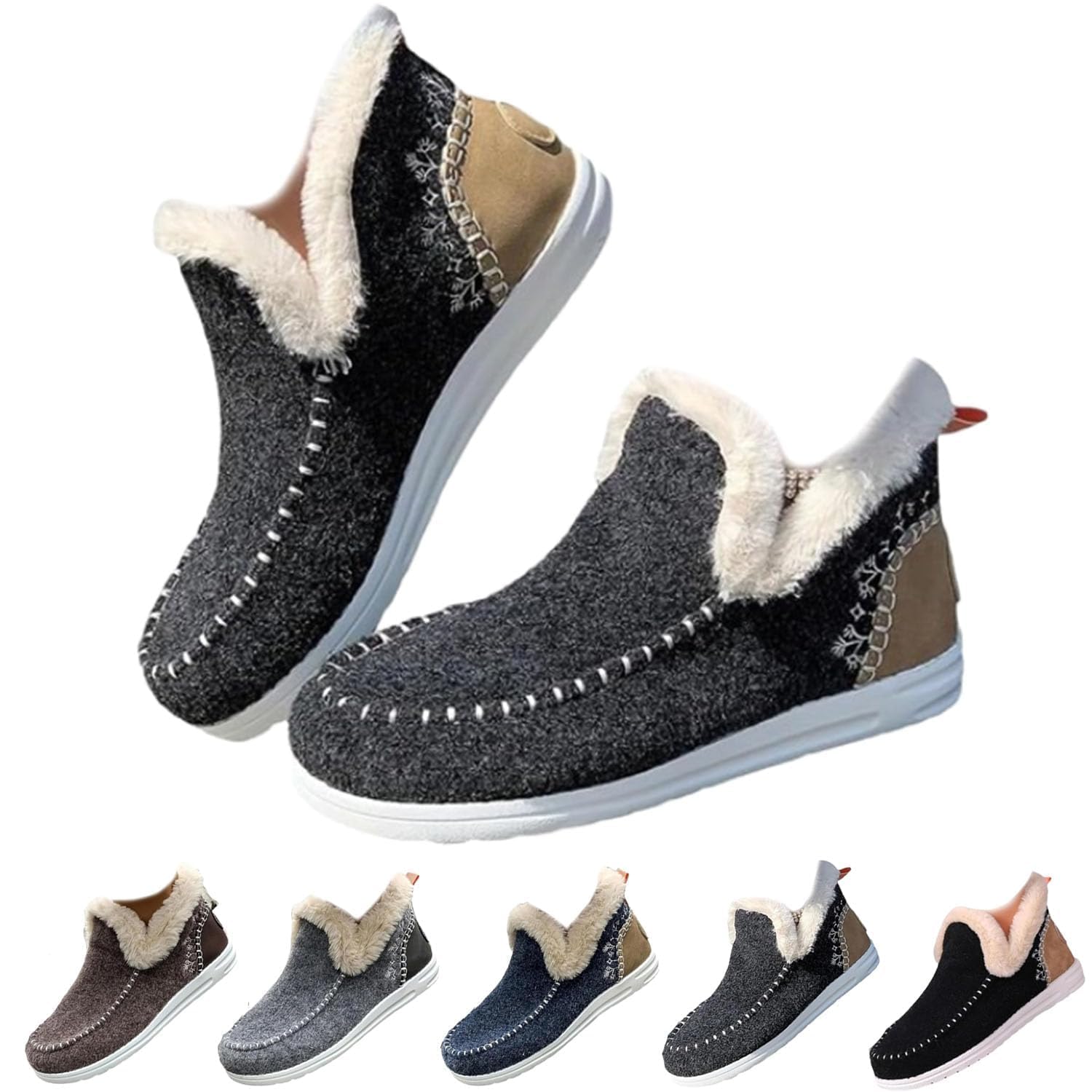 Orthopedic Arch Support Slippers Boots for Women UK Winter Snow Shoes