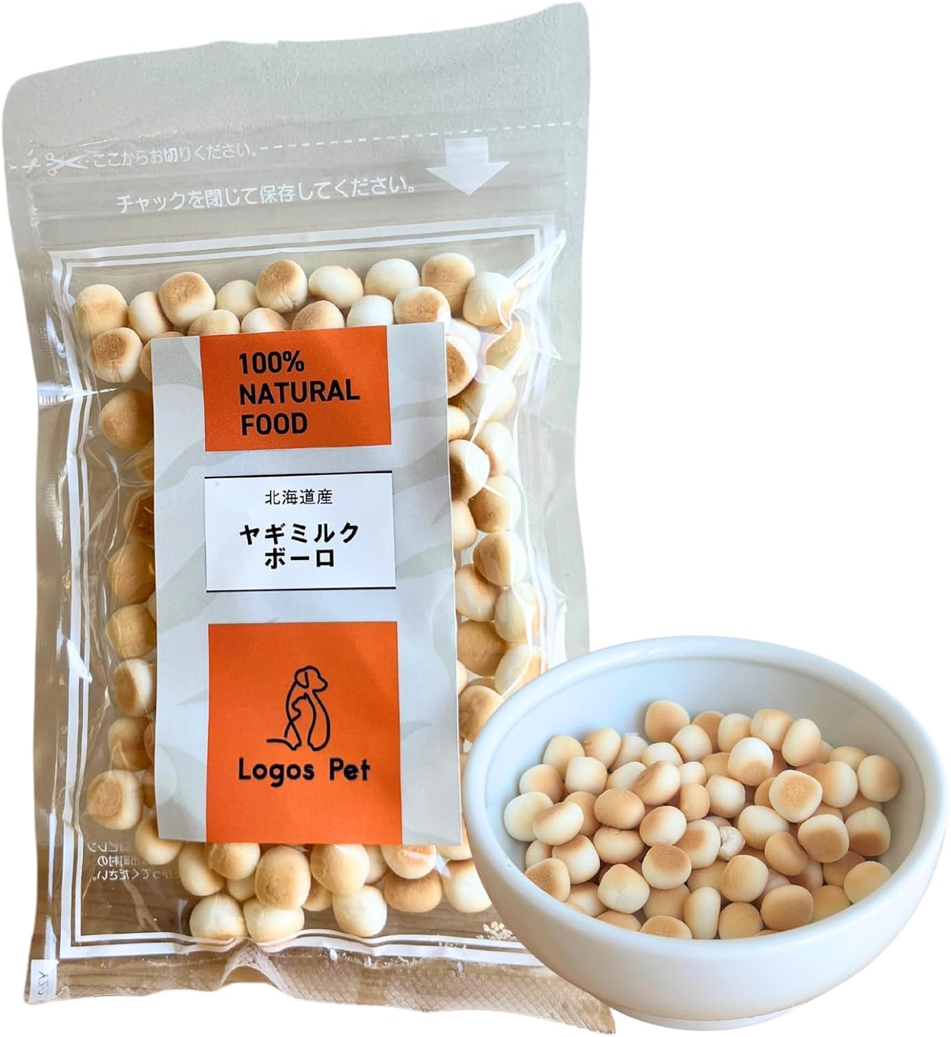Amazon | 国産（北海道産）ヤギミルクボーロ 200g ロゴスペット 無添加