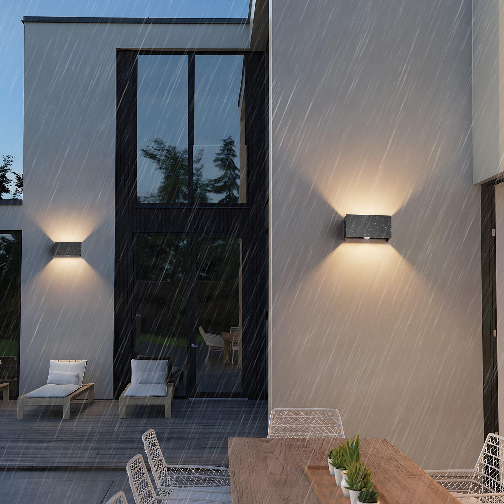 Applique Murale Exterieur 20W - Noir - Angle De Faisceau Réglable