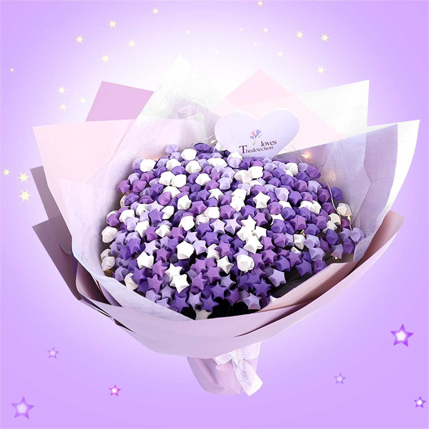 1350 sheets Origami Star Paper Purple Gradient colors Strips Double Sided Lucky Star Decoration Folding Paper for DIY Hand Art Supplies (Purple Gradient colors-1350 sheets)